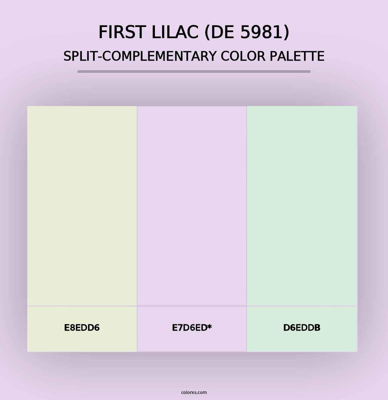 First Lilac (DE 5981) - Split-Complementary Color Palette