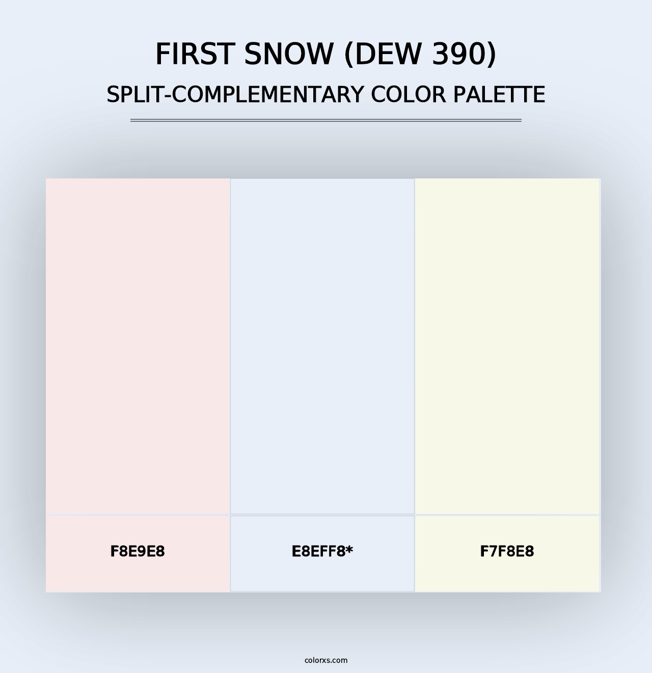 First Snow (DEW 390) - Split-Complementary Color Palette