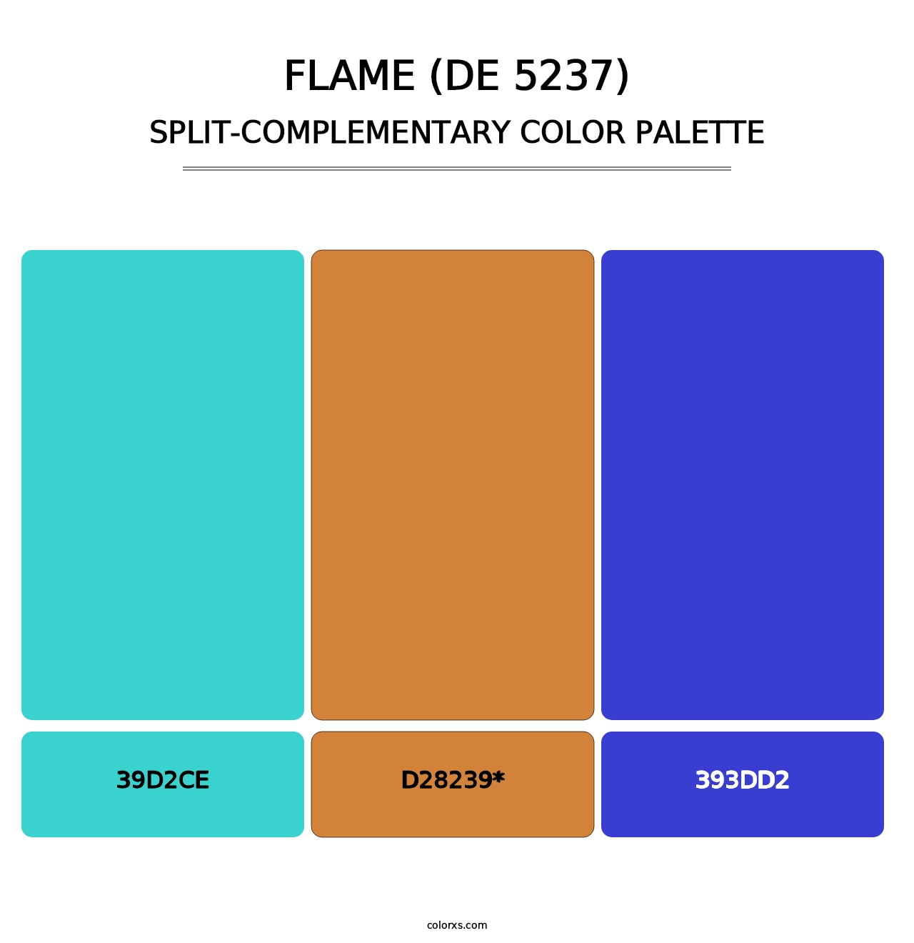 Flame (DE 5237) - Split-Complementary Color Palette