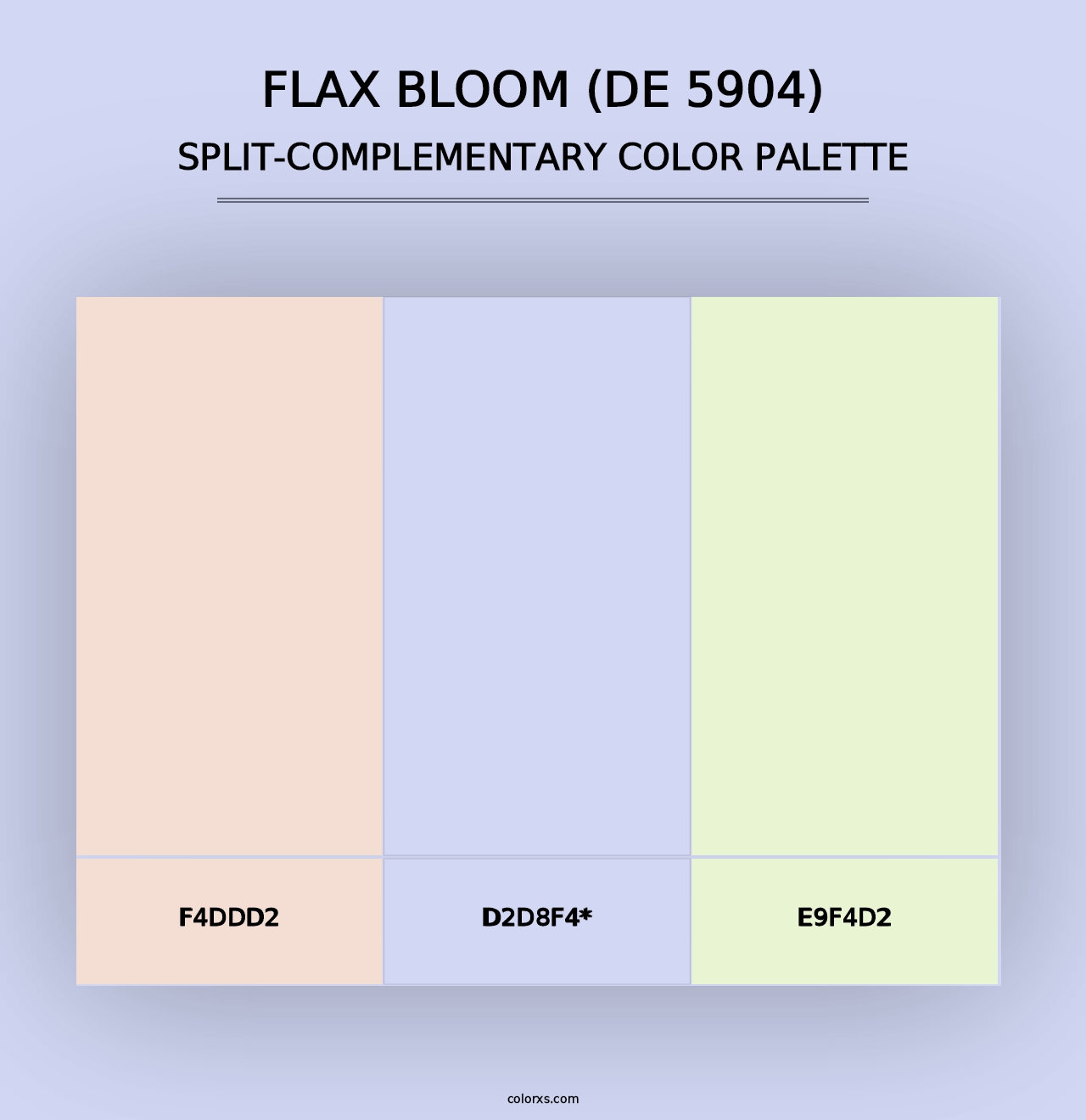 Flax Bloom (DE 5904) - Split-Complementary Color Palette