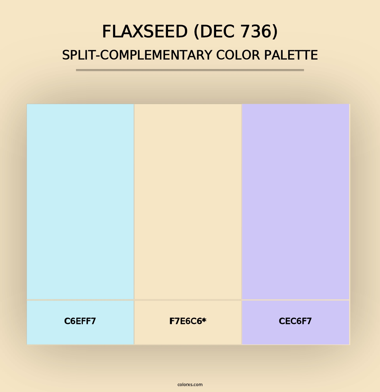 Flaxseed (DEC 736) - Split-Complementary Color Palette