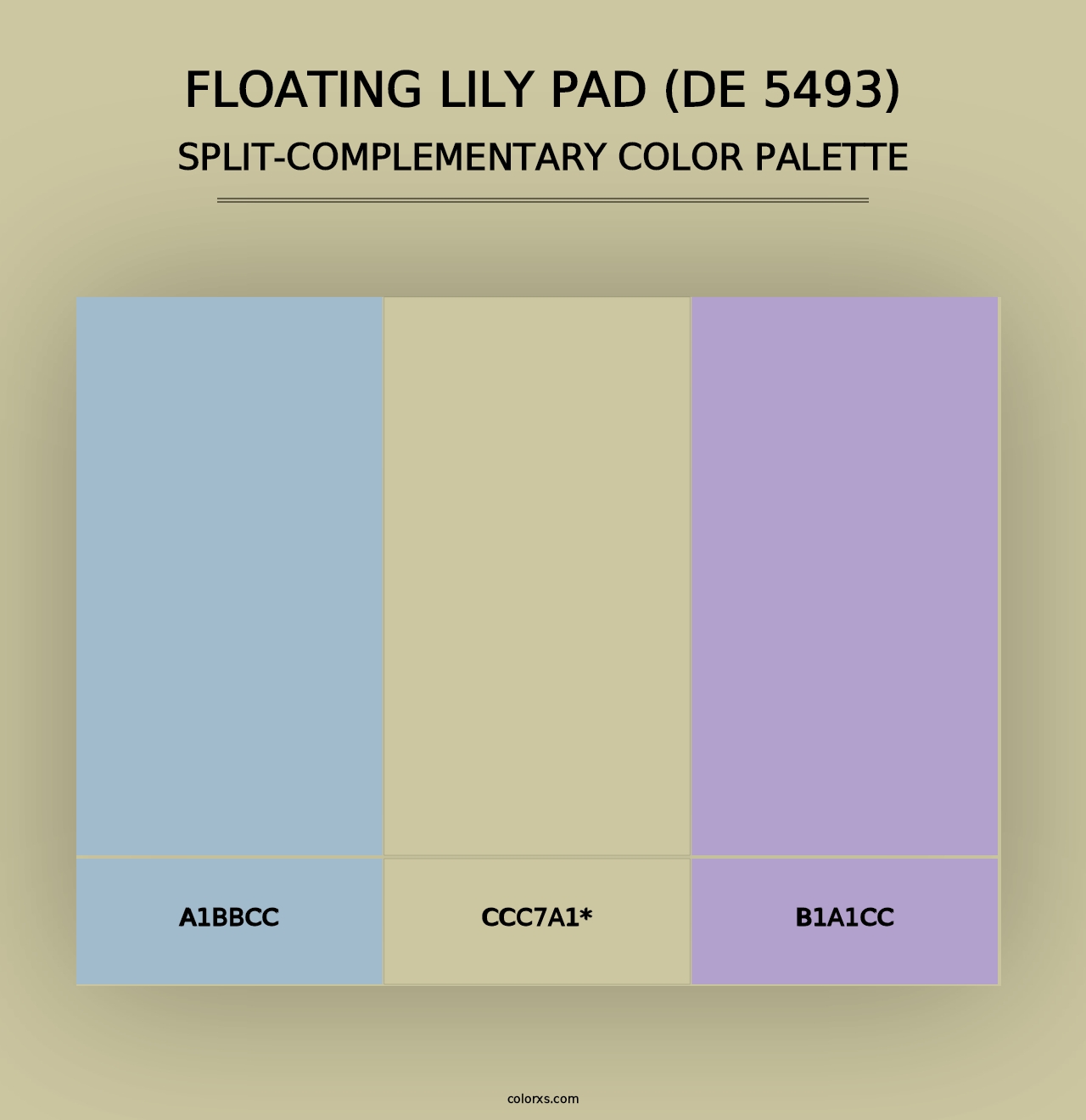 Floating Lily Pad (DE 5493) - Split-Complementary Color Palette