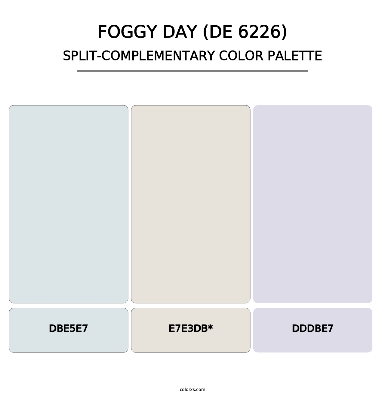 Foggy Day (DE 6226) - Split-Complementary Color Palette