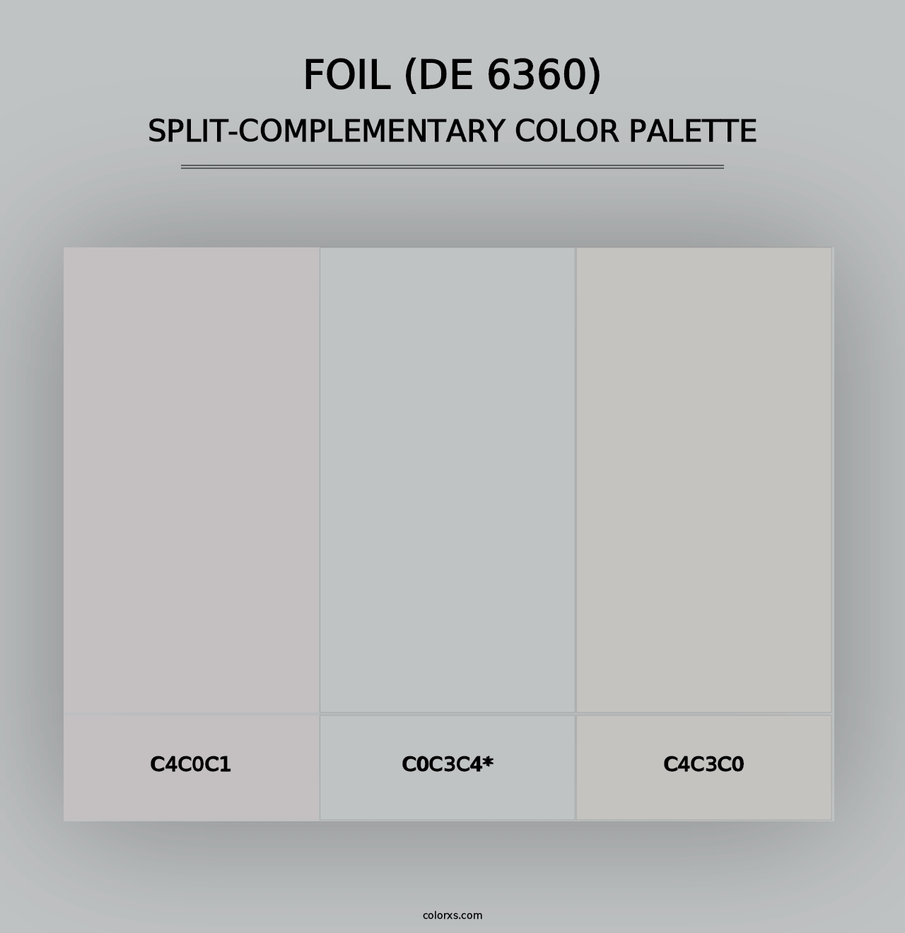 Foil (DE 6360) - Split-Complementary Color Palette