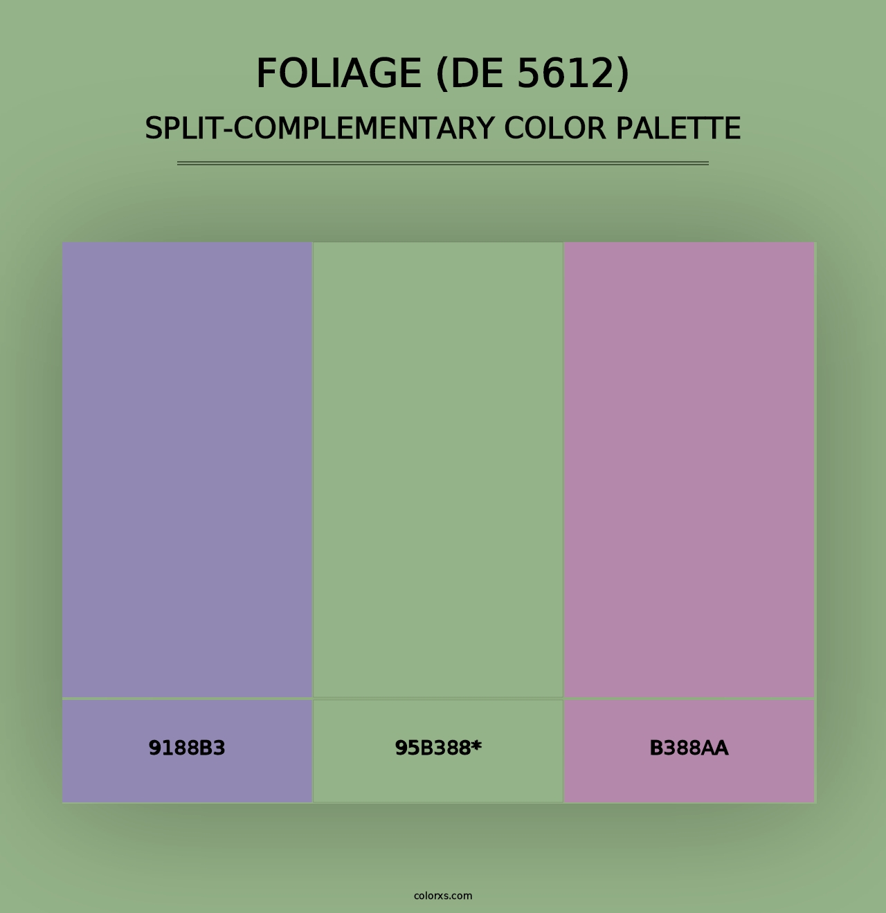 Foliage (DE 5612) - Split-Complementary Color Palette