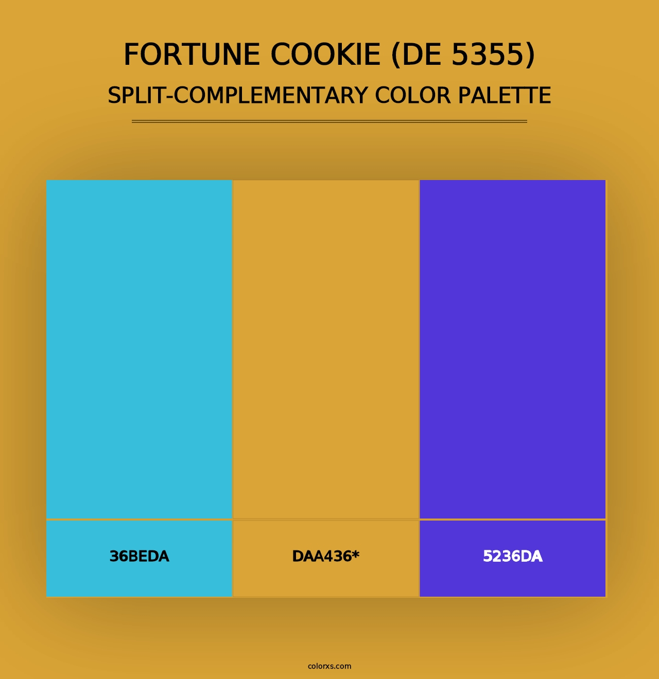 Fortune Cookie (DE 5355) - Split-Complementary Color Palette