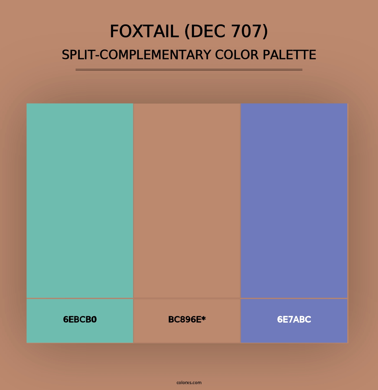 Foxtail (DEC 707) - Split-Complementary Color Palette