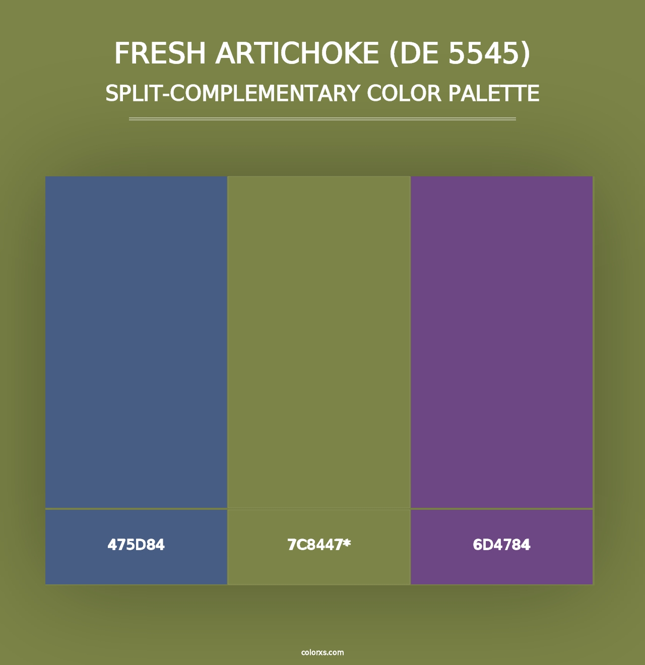 Fresh Artichoke (DE 5545) - Split-Complementary Color Palette