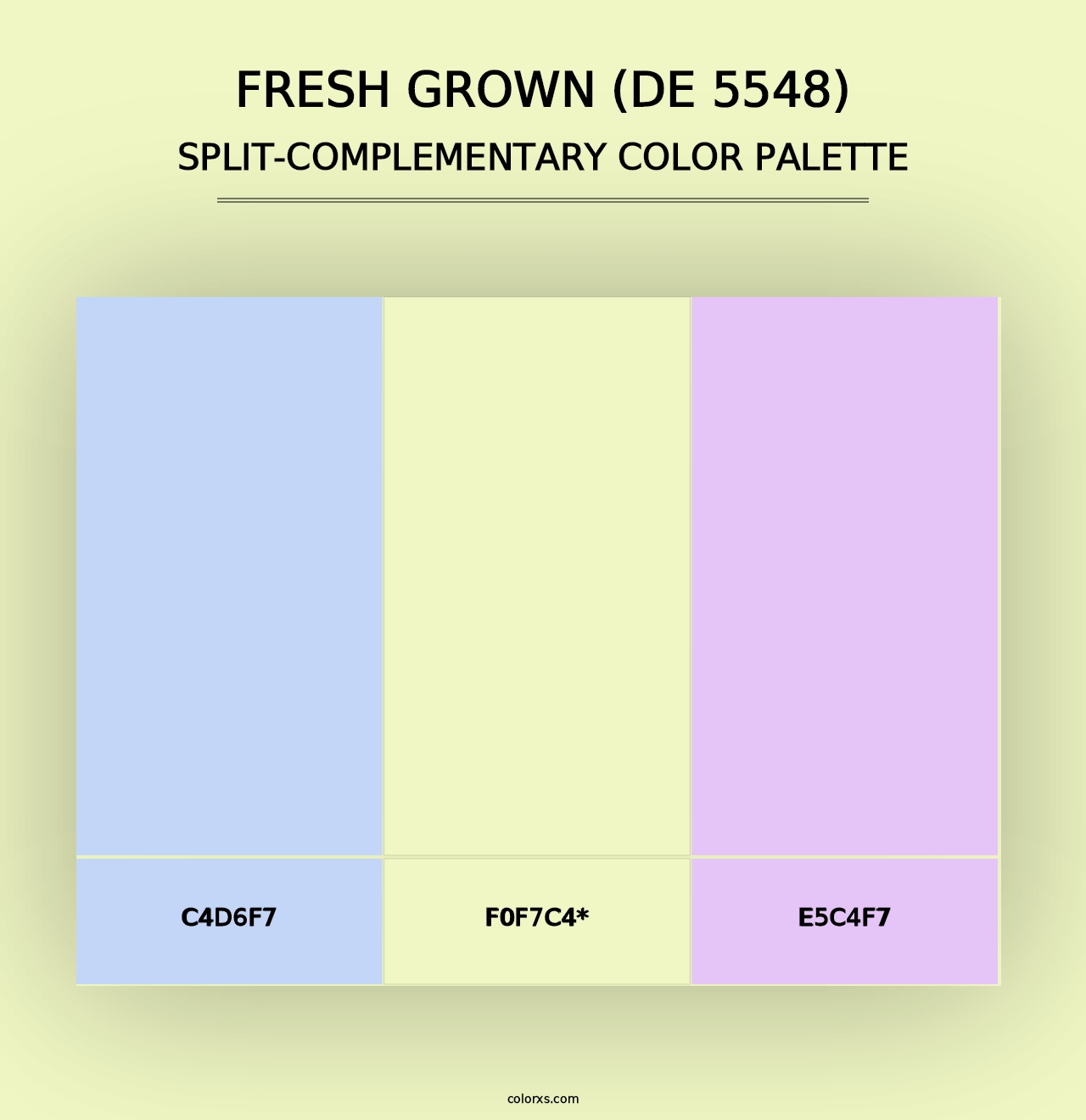 Fresh Grown (DE 5548) - Split-Complementary Color Palette