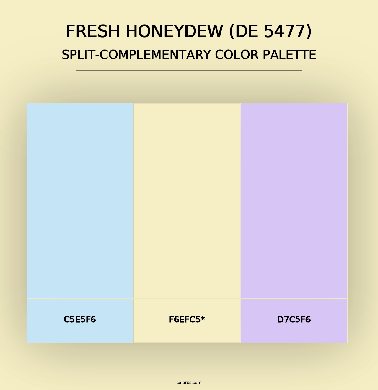 Fresh Honeydew (DE 5477) - Split-Complementary Color Palette