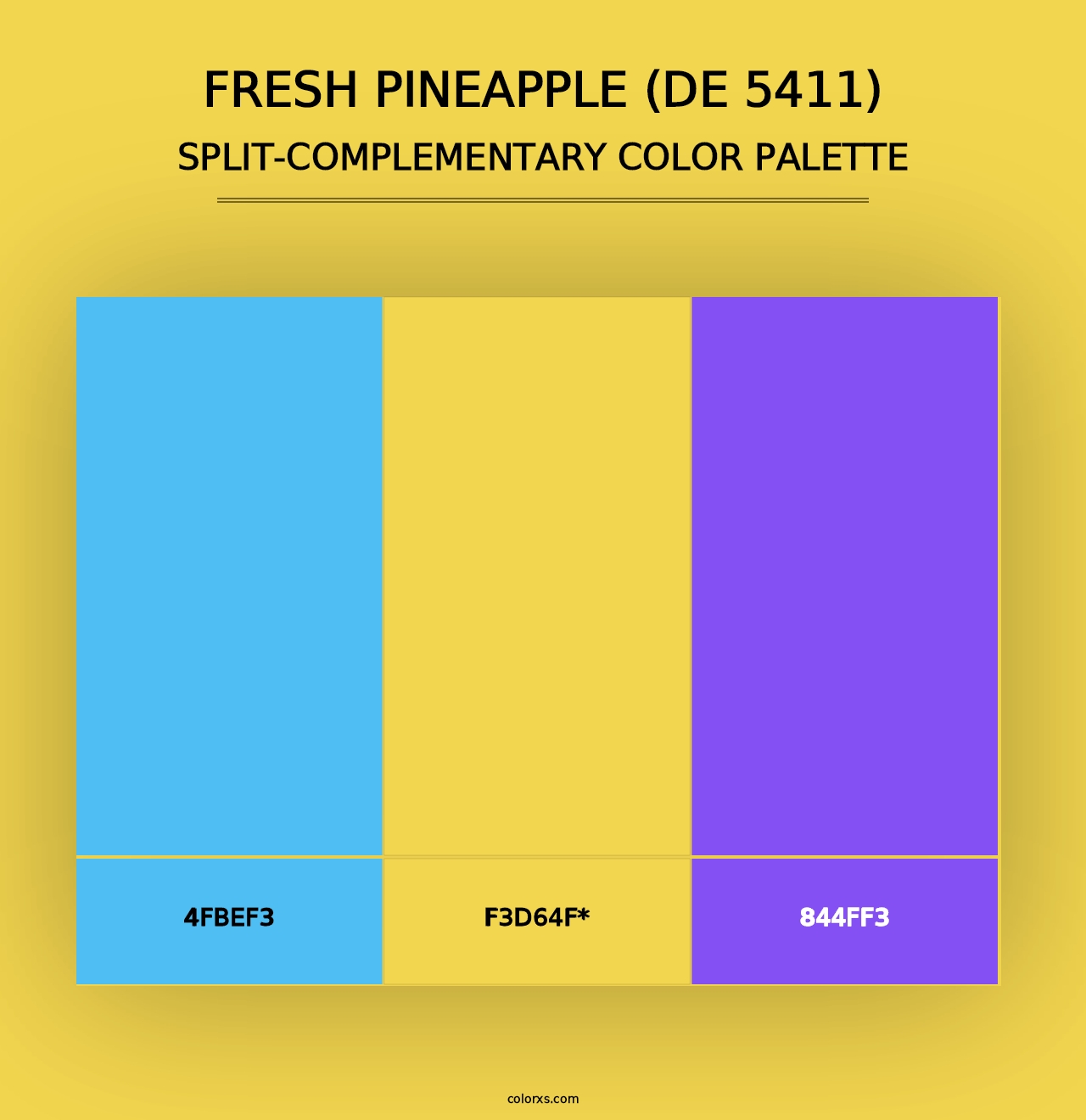 Fresh Pineapple (DE 5411) - Split-Complementary Color Palette