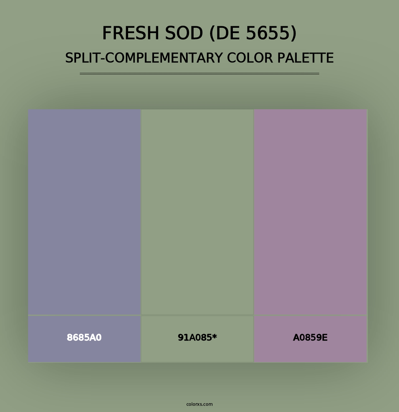 Fresh Sod (DE 5655) - Split-Complementary Color Palette