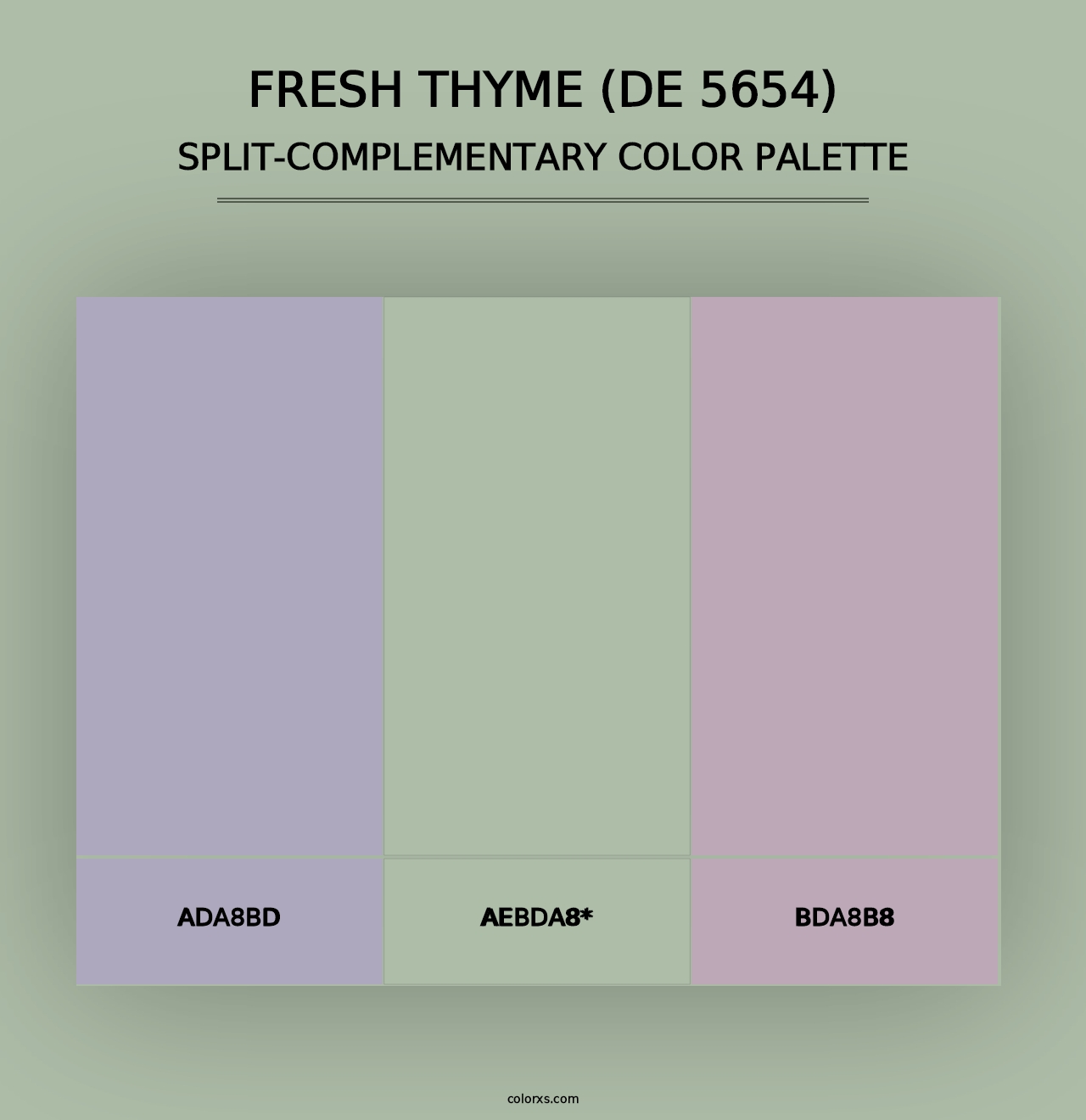 Fresh Thyme (DE 5654) - Split-Complementary Color Palette