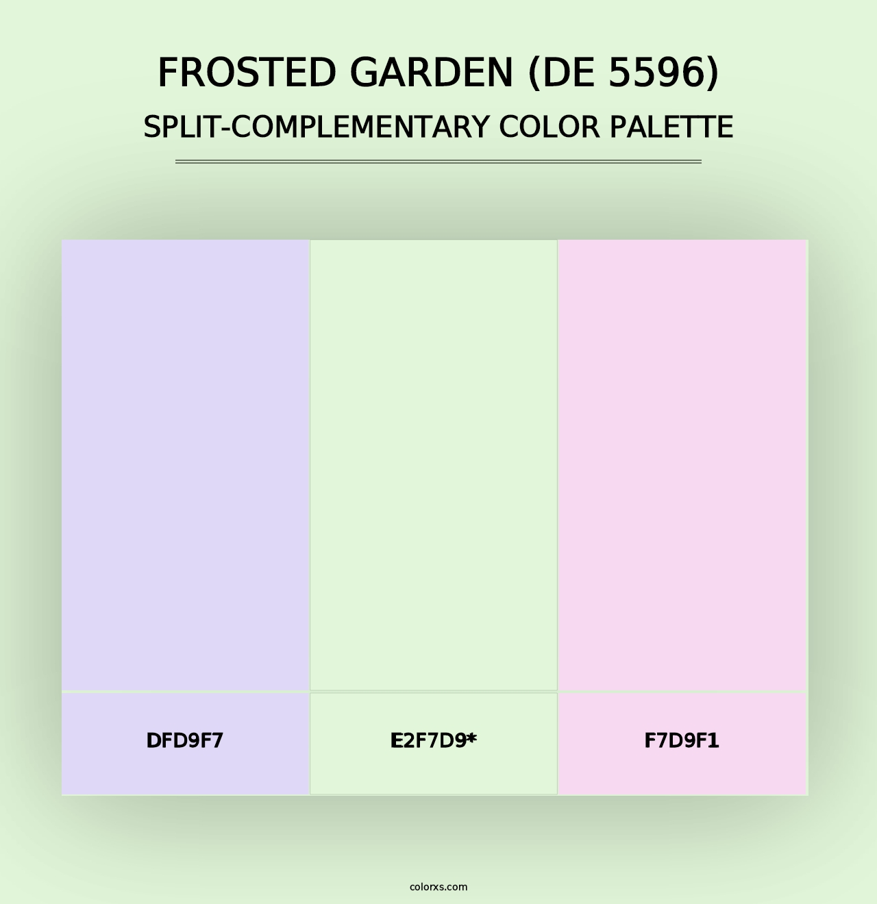 Frosted Garden (DE 5596) - Split-Complementary Color Palette