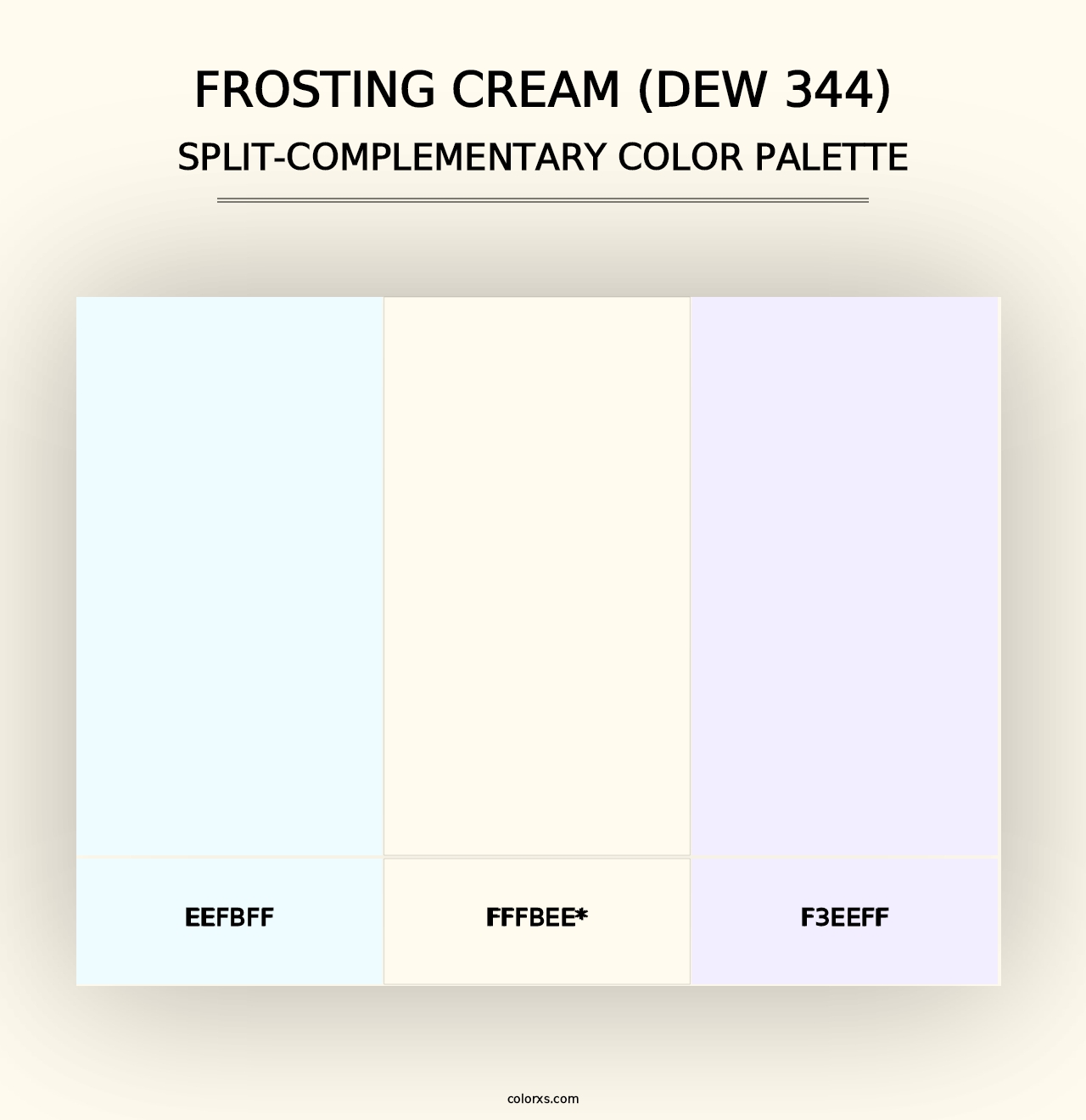 Frosting Cream (DEW 344) - Split-Complementary Color Palette