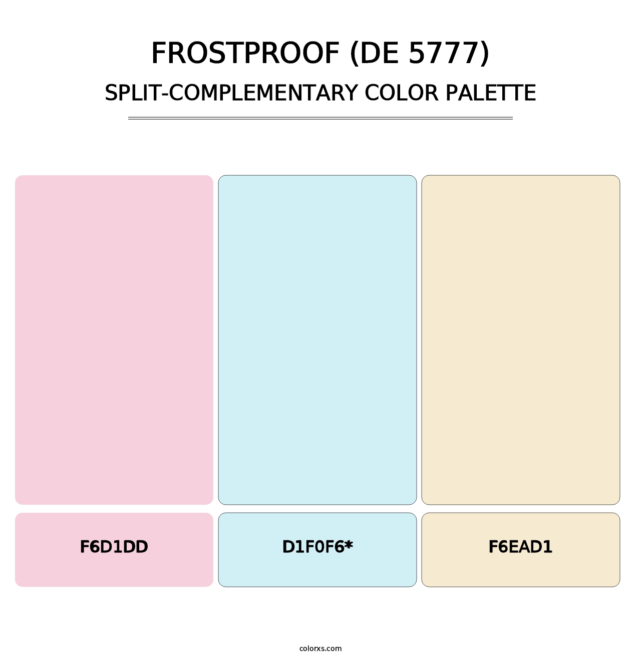 Frostproof (DE 5777) - Split-Complementary Color Palette