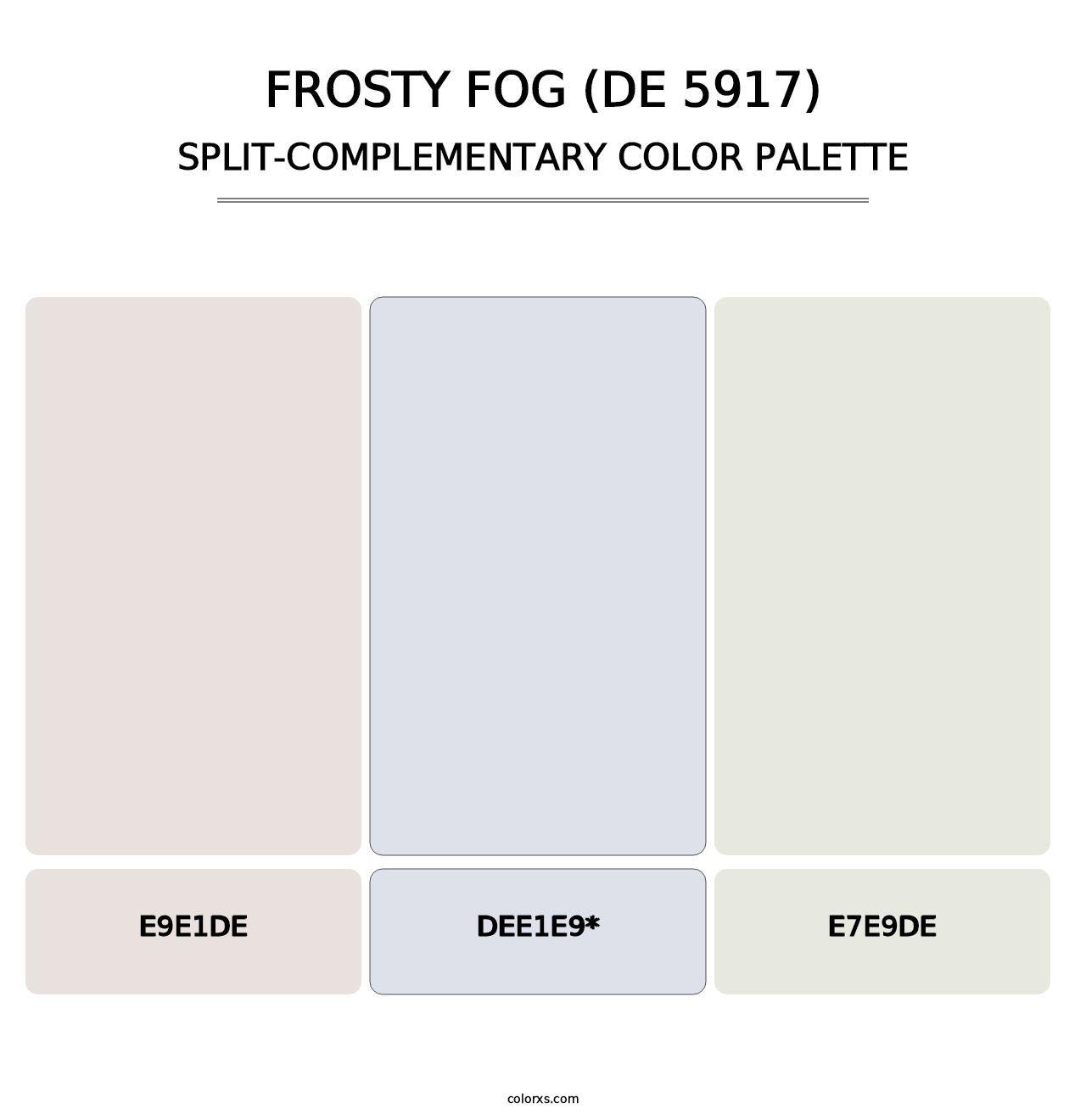 Frosty Fog (DE 5917) - Split-Complementary Color Palette