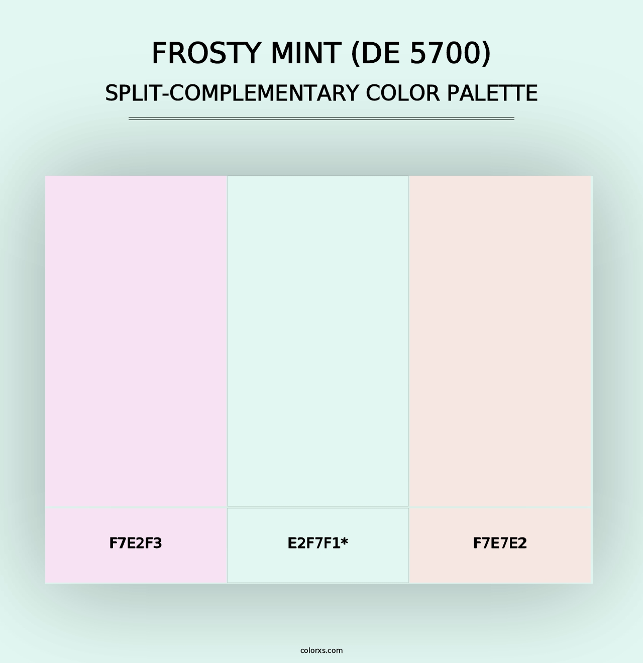 Frosty Mint (DE 5700) - Split-Complementary Color Palette