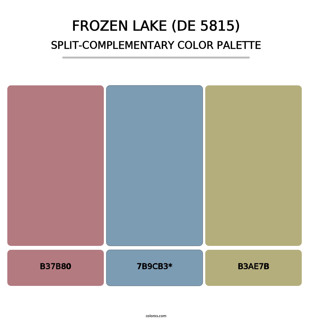 Frozen Lake (DE 5815) - Split-Complementary Color Palette