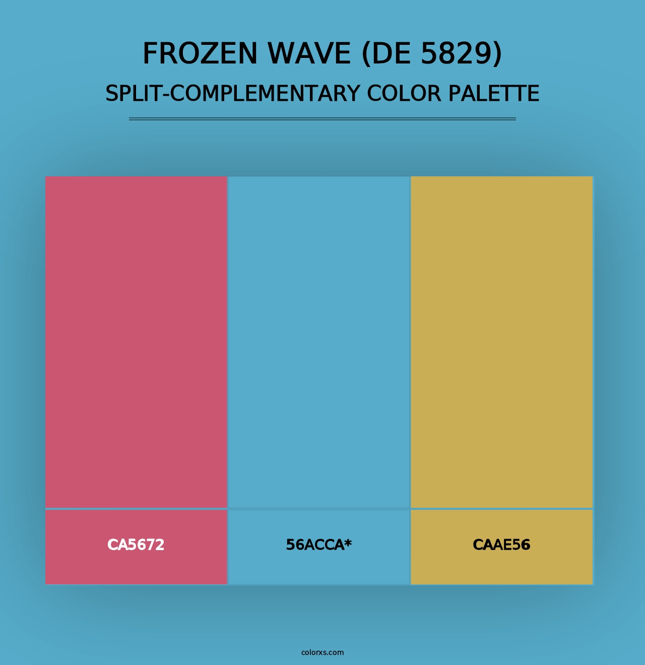 Frozen Wave (DE 5829) - Split-Complementary Color Palette