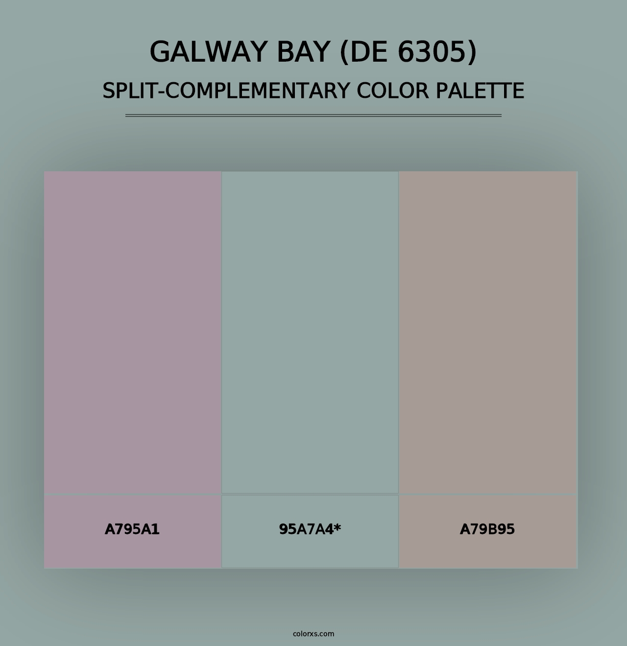 Galway Bay (DE 6305) - Split-Complementary Color Palette