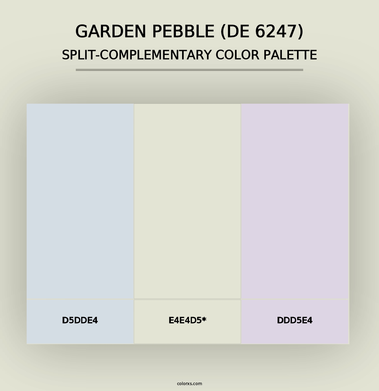 Garden Pebble (DE 6247) - Split-Complementary Color Palette