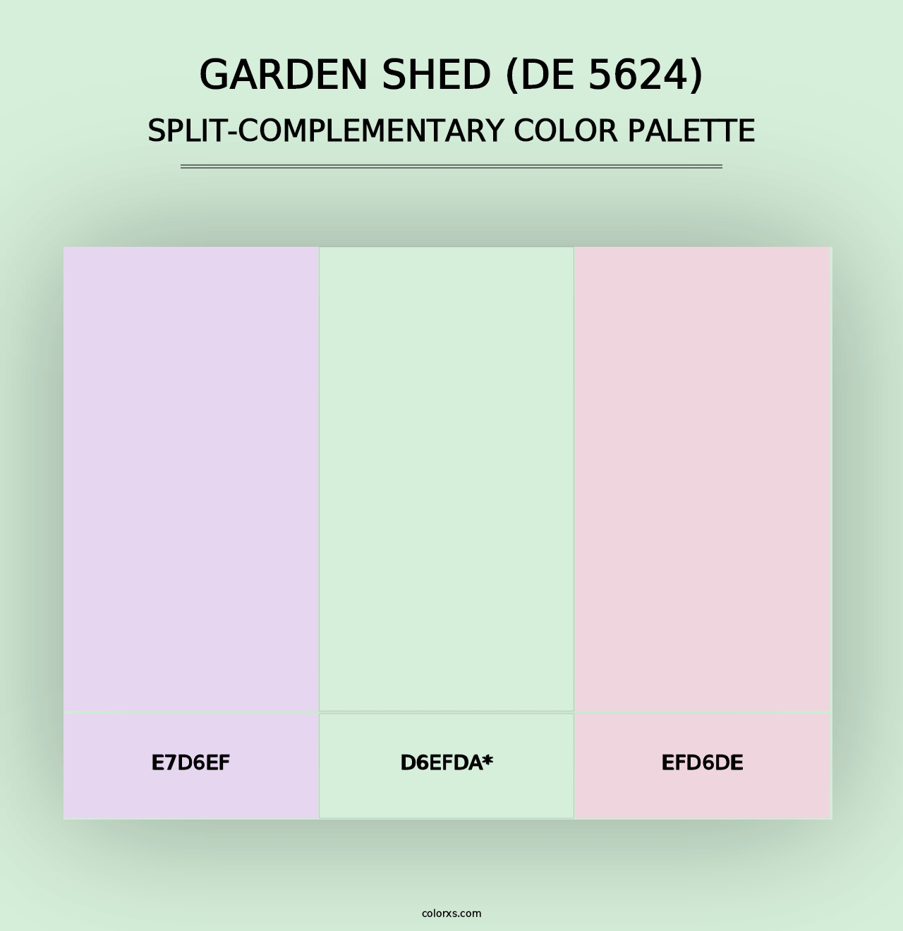 Garden Shed (DE 5624) - Split-Complementary Color Palette