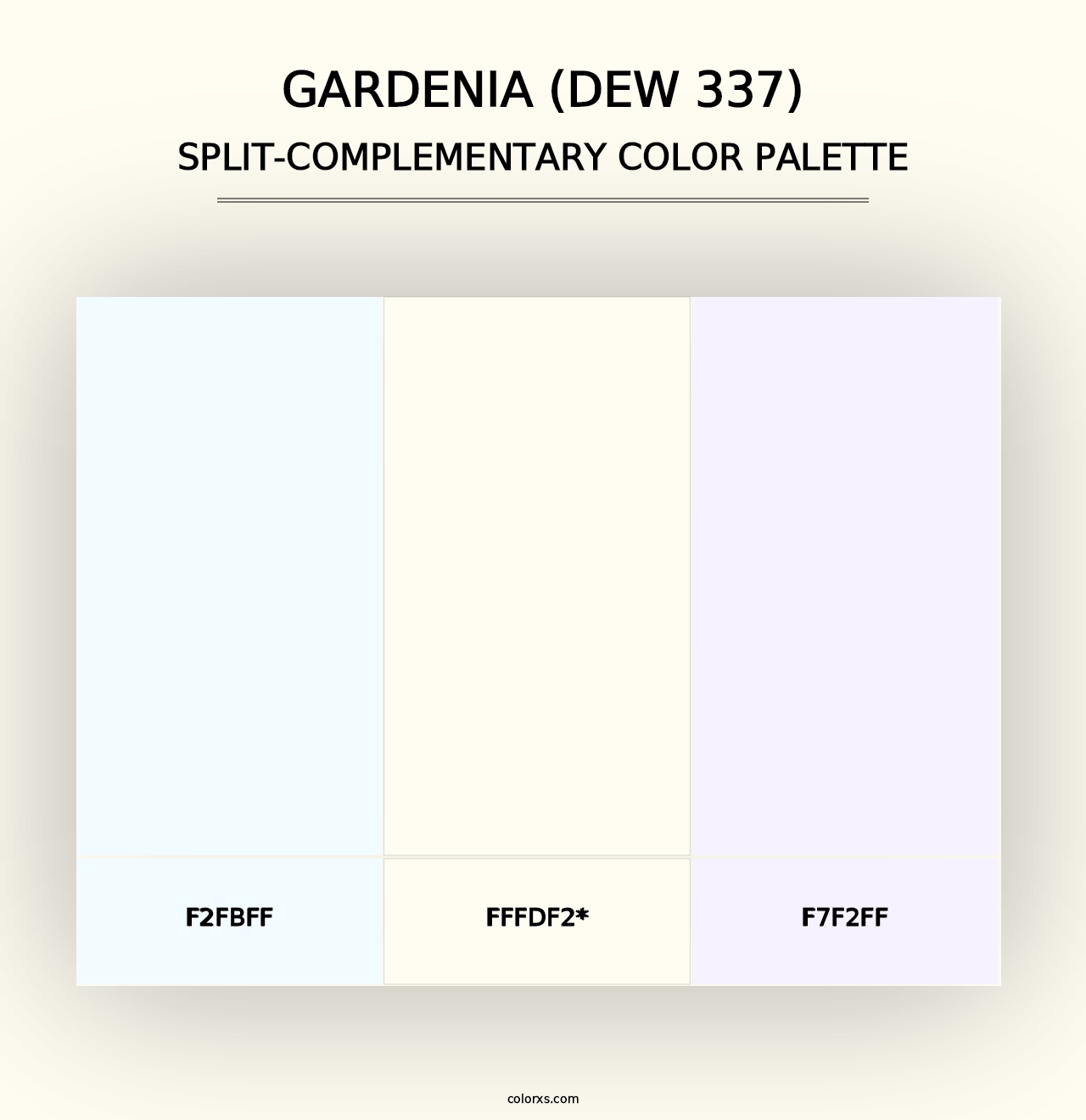 Gardenia (DEW 337) - Split-Complementary Color Palette