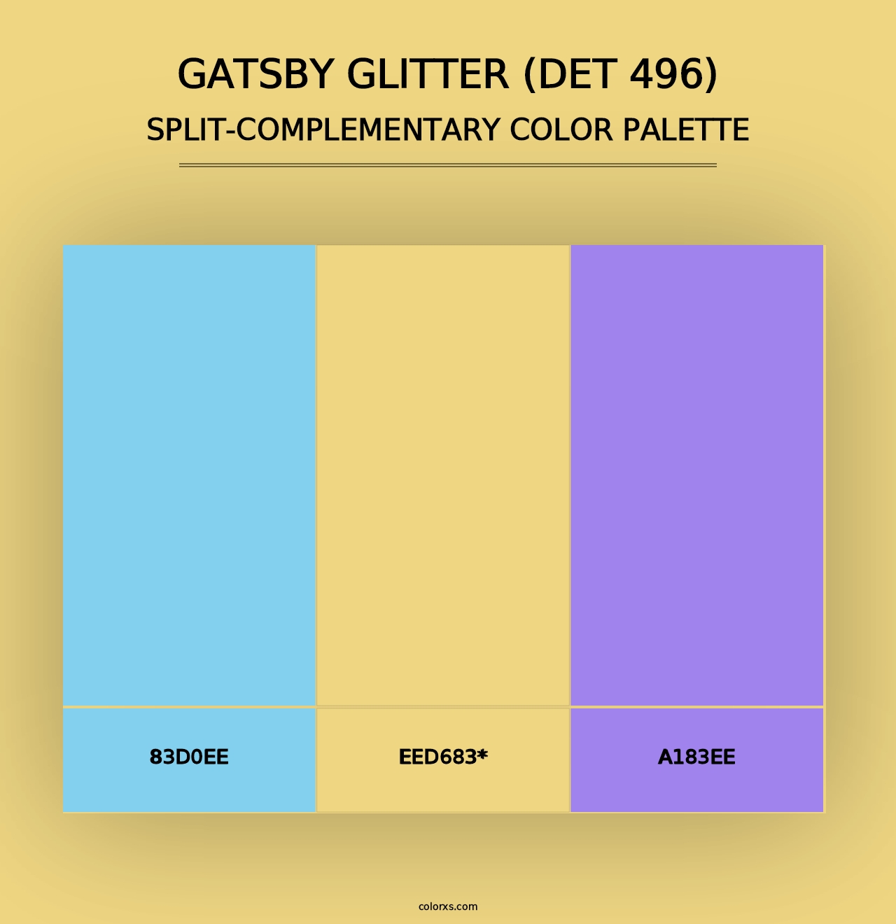 Gatsby Glitter (DET 496) - Split-Complementary Color Palette