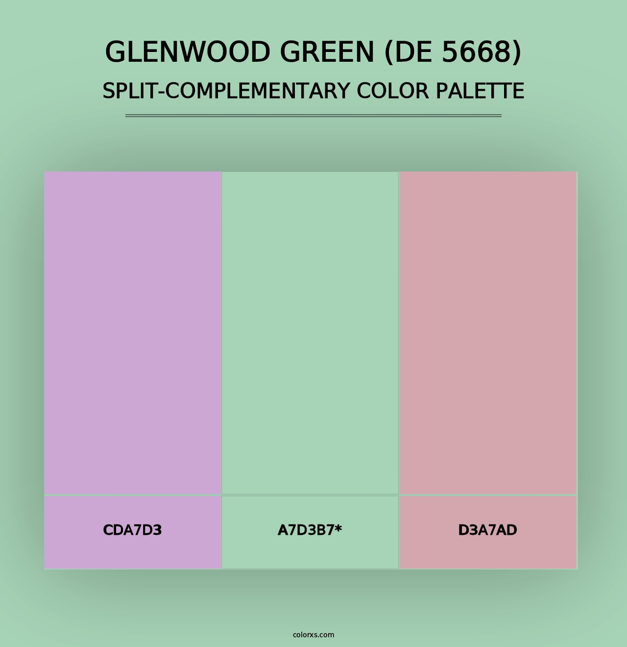 Glenwood Green (DE 5668) - Split-Complementary Color Palette