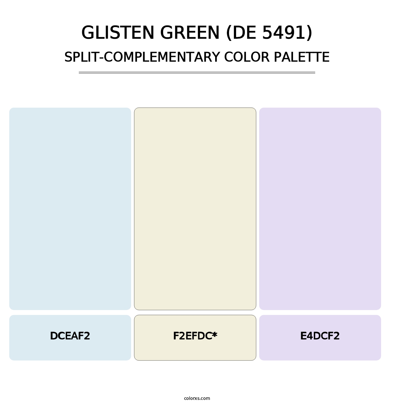 Glisten Green (DE 5491) - Split-Complementary Color Palette