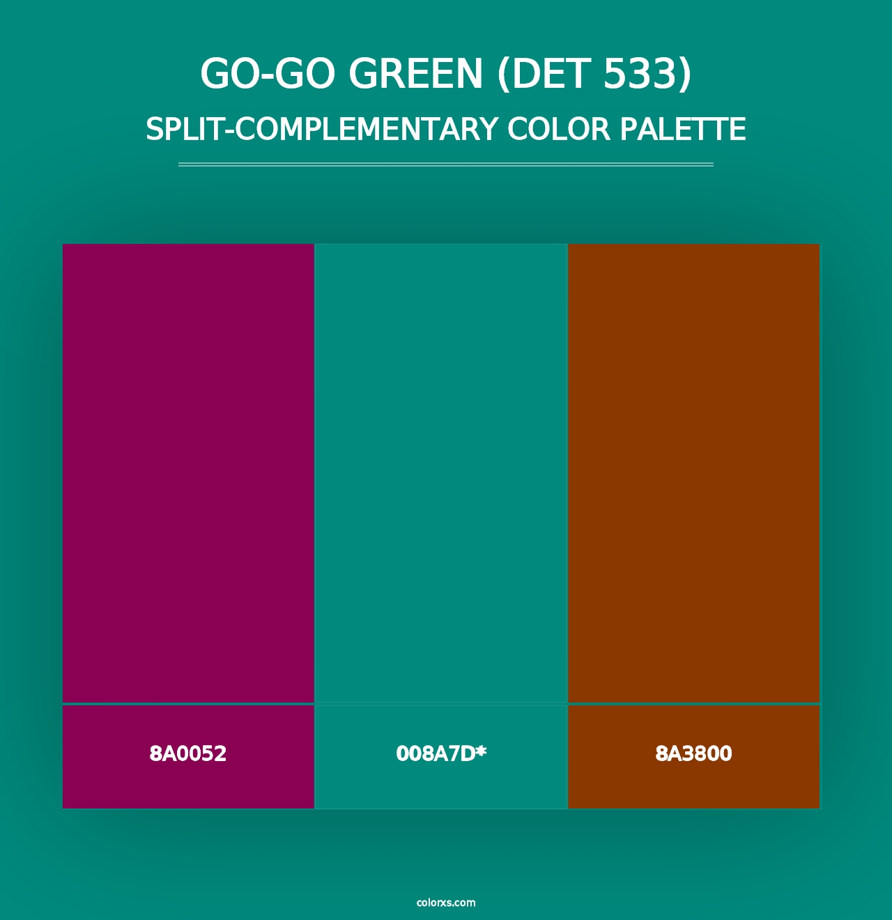 Go-Go Green (DET 533) - Split-Complementary Color Palette