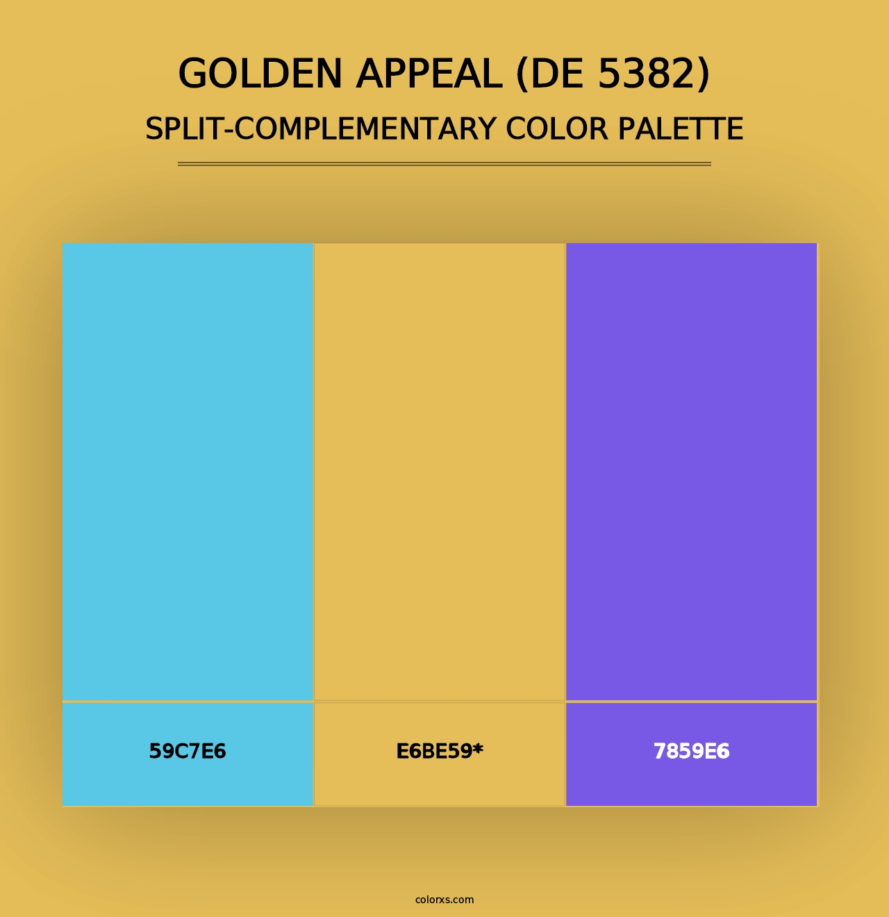 Golden Appeal (DE 5382) - Split-Complementary Color Palette