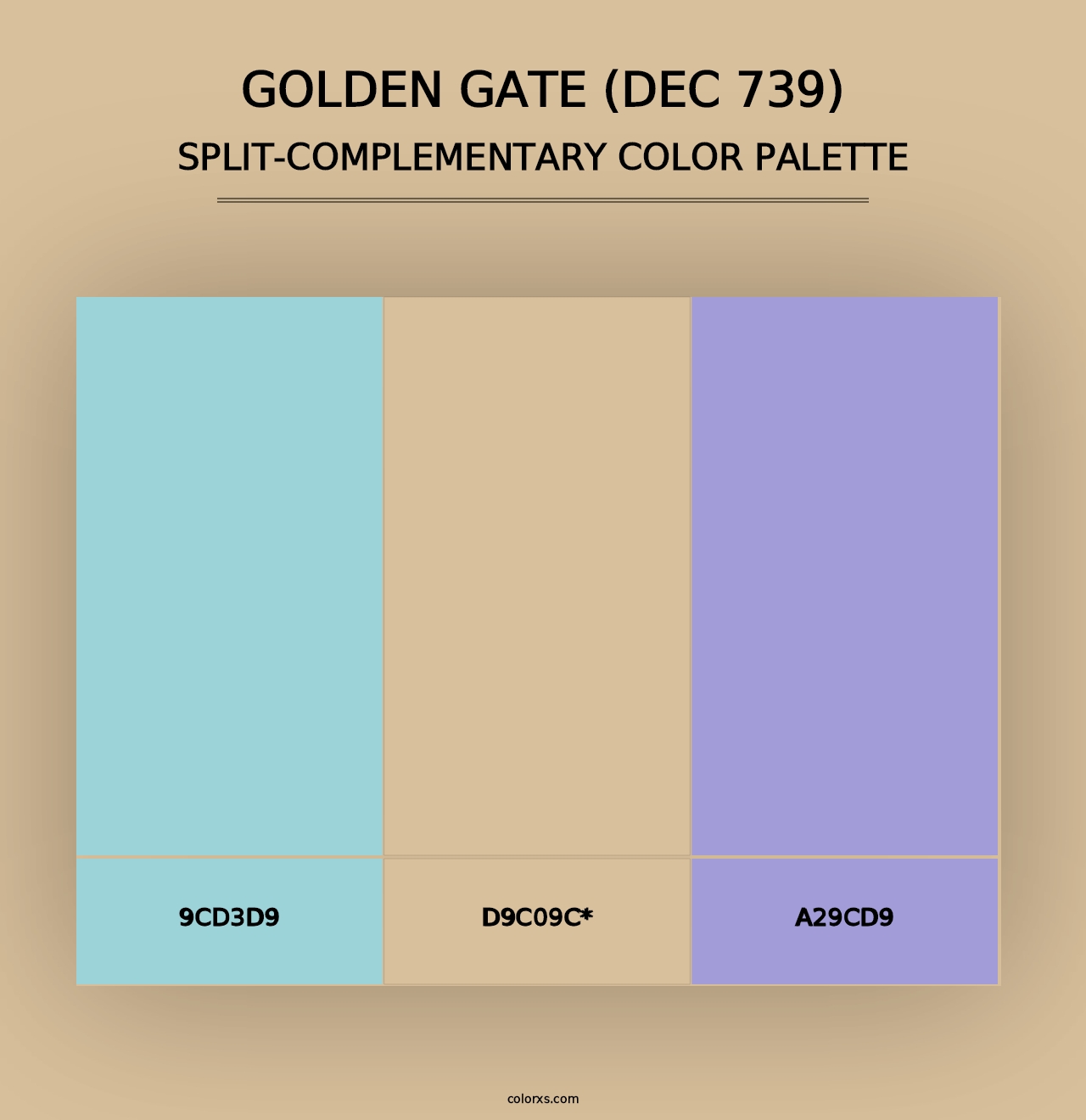 Golden Gate (DEC 739) - Split-Complementary Color Palette