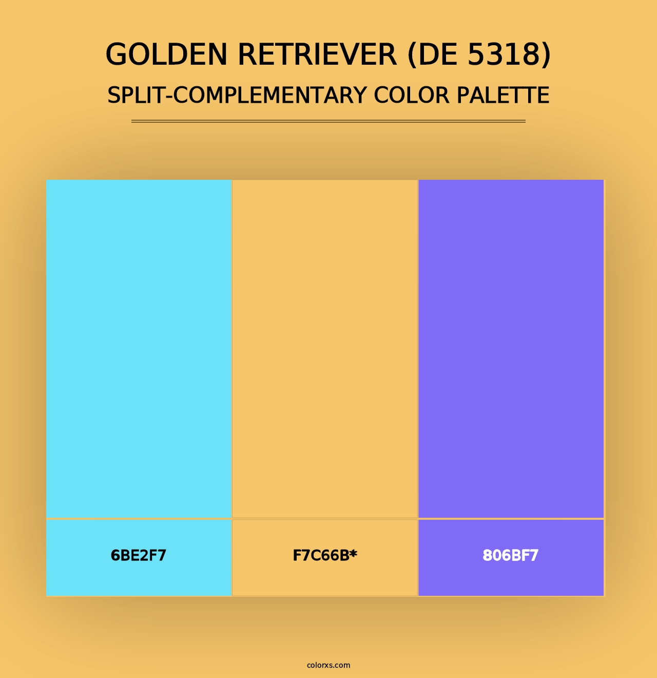 Golden Retriever (DE 5318) - Split-Complementary Color Palette