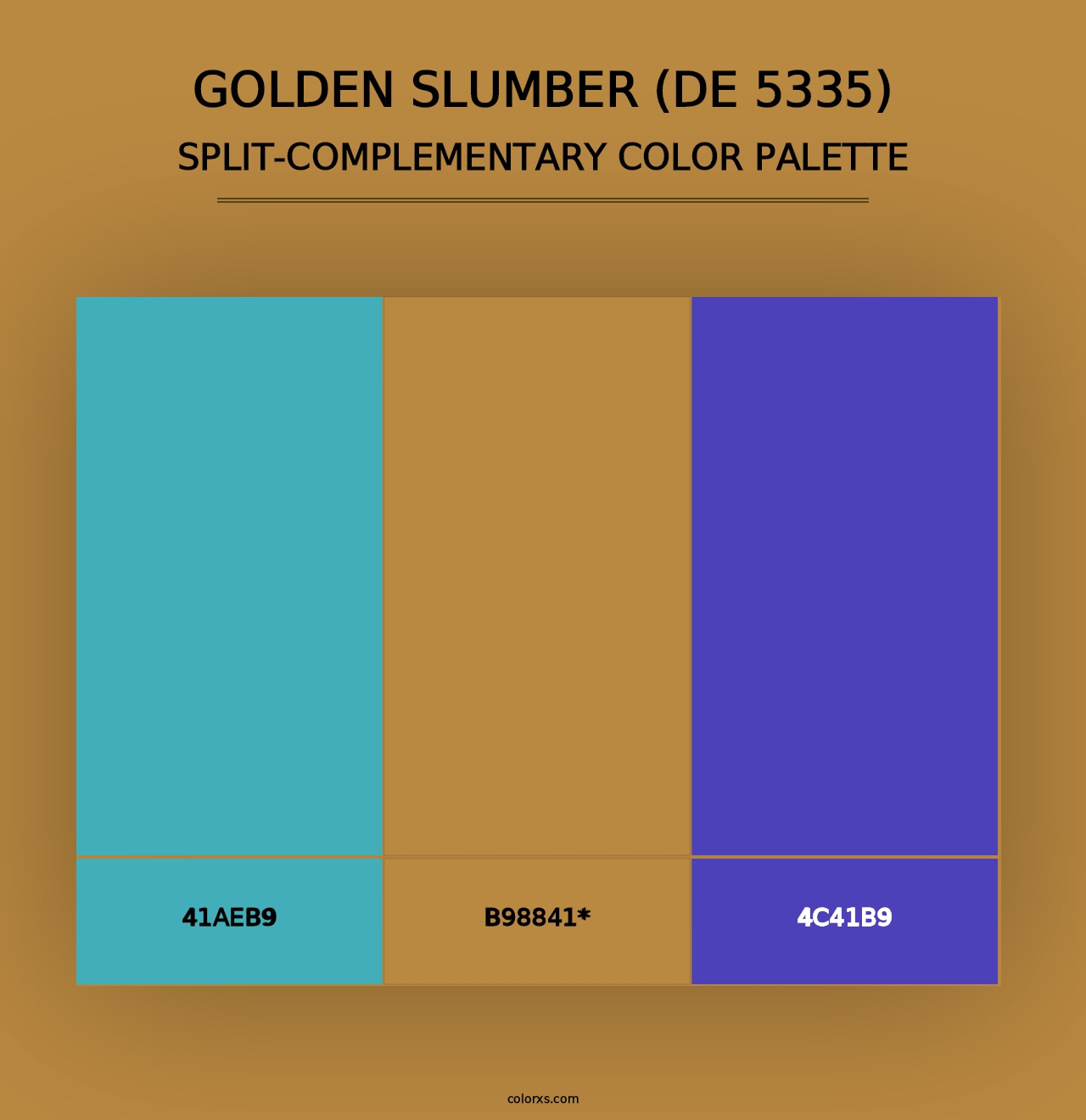 Golden Slumber (DE 5335) - Split-Complementary Color Palette