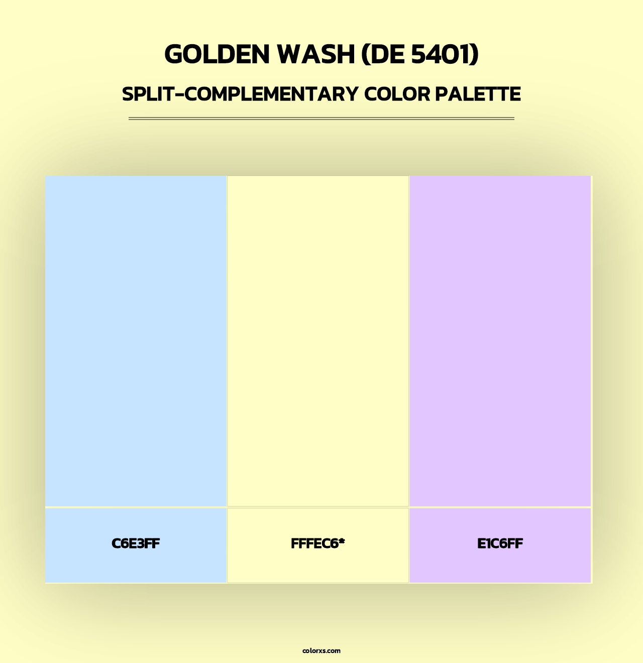 Golden Wash (DE 5401) - Split-Complementary Color Palette