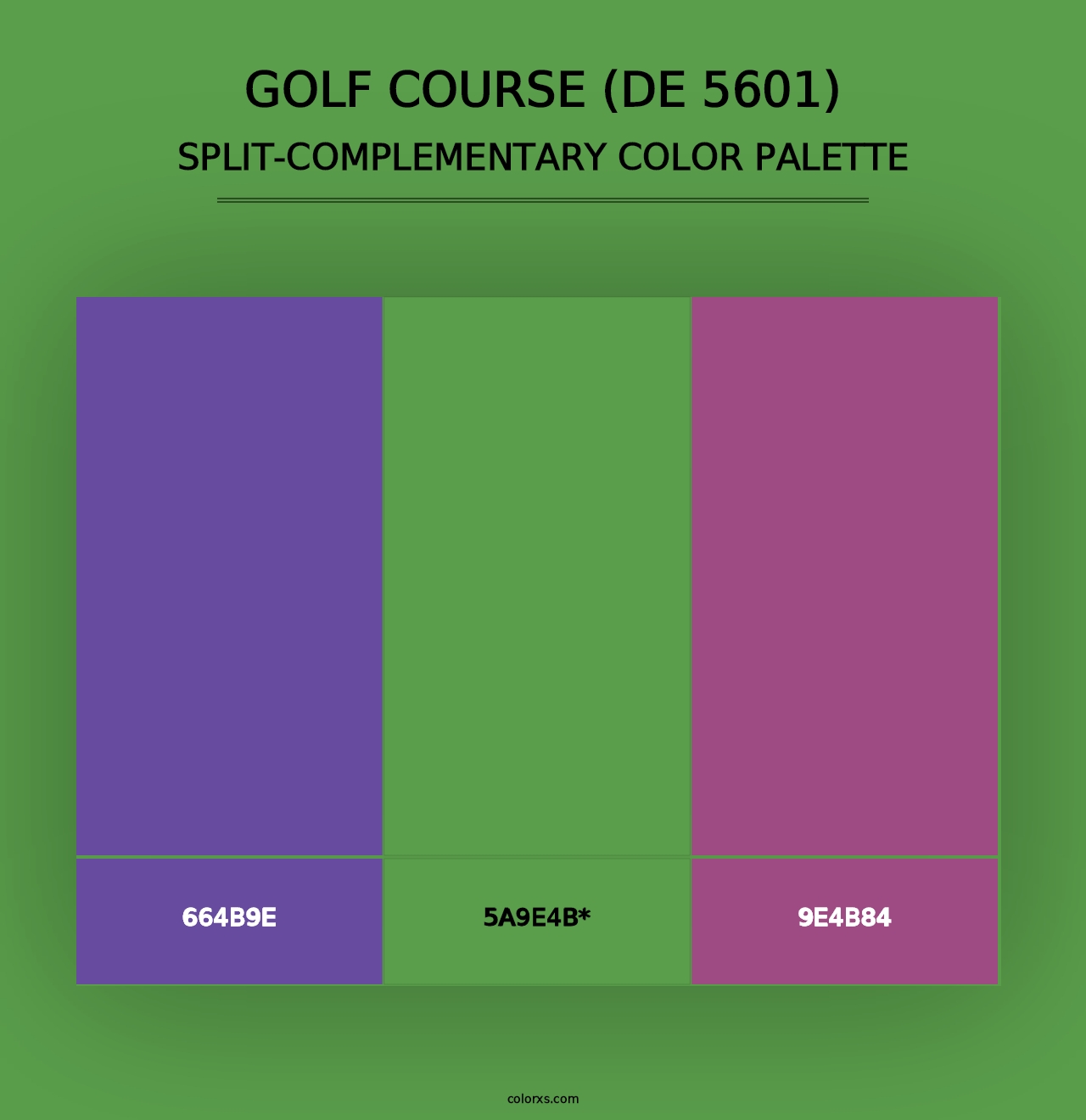 Golf Course (DE 5601) - Split-Complementary Color Palette