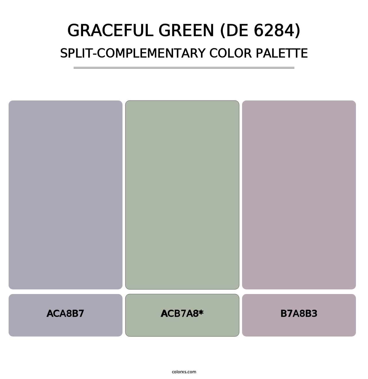 Graceful Green (DE 6284) - Split-Complementary Color Palette