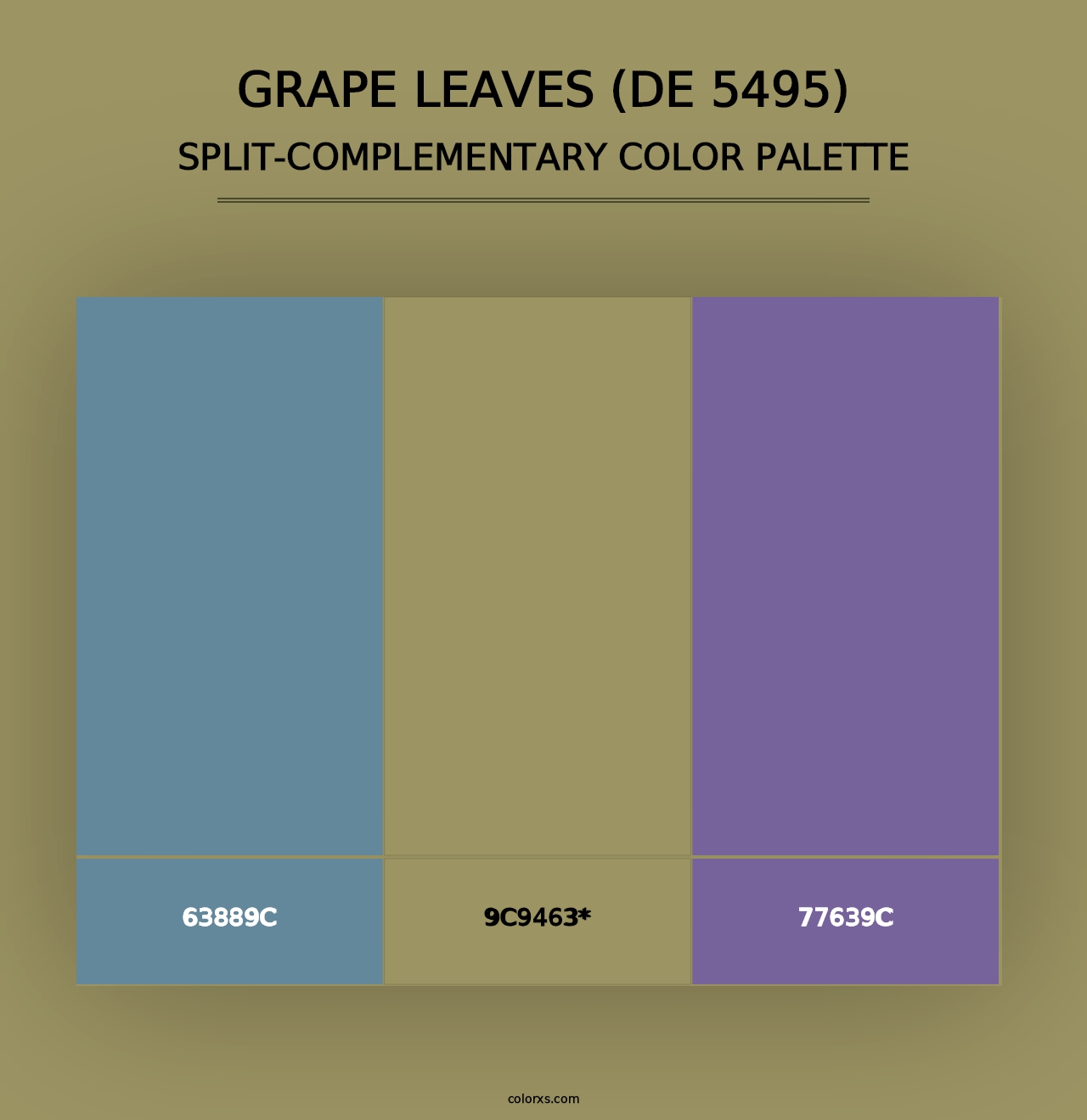 Grape Leaves (DE 5495) - Split-Complementary Color Palette