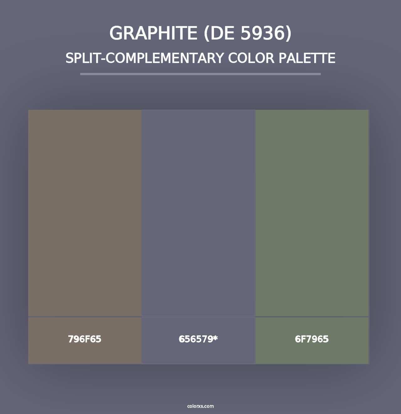 Graphite (DE 5936) - Split-Complementary Color Palette