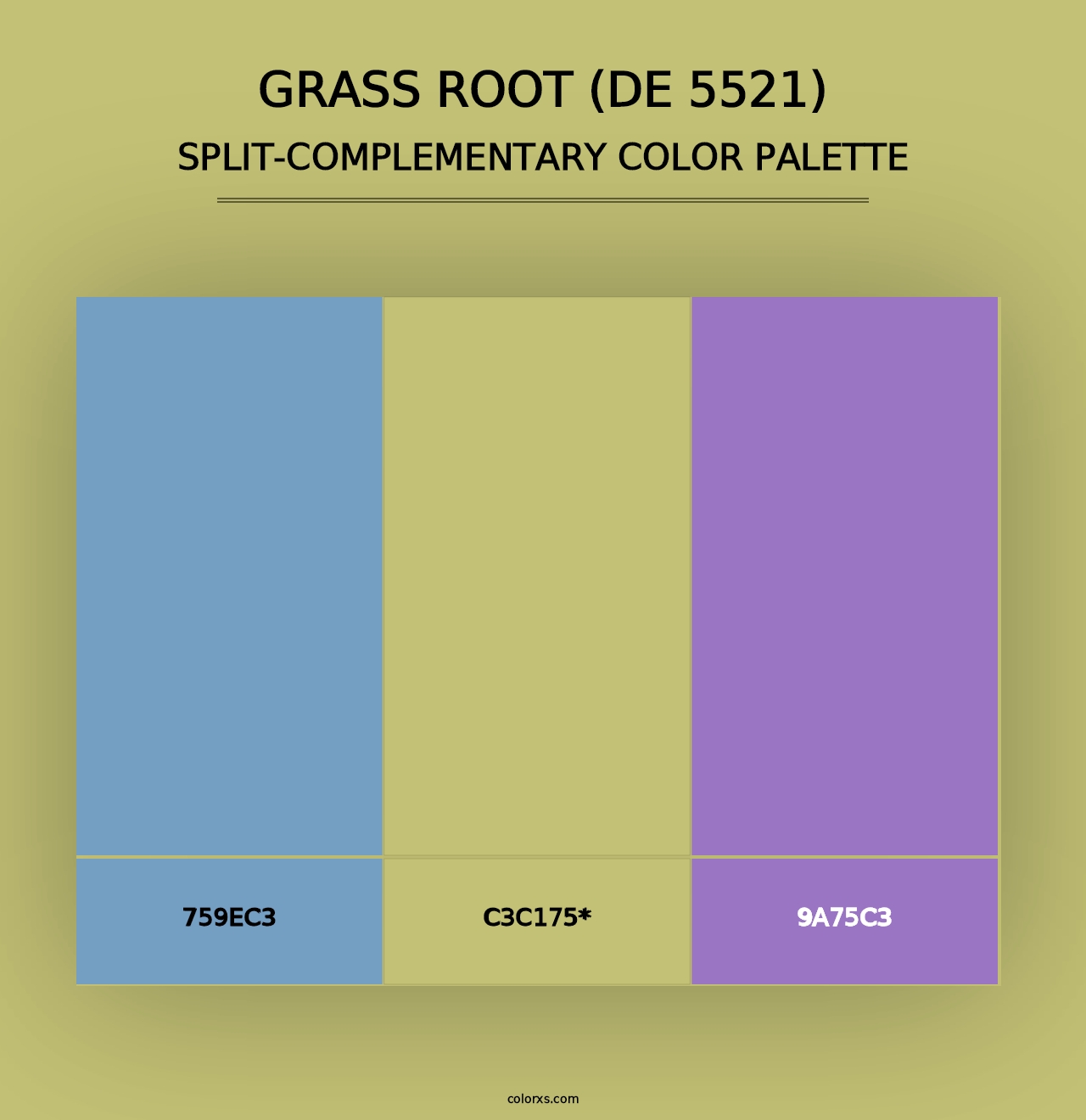 Grass Root (DE 5521) - Split-Complementary Color Palette