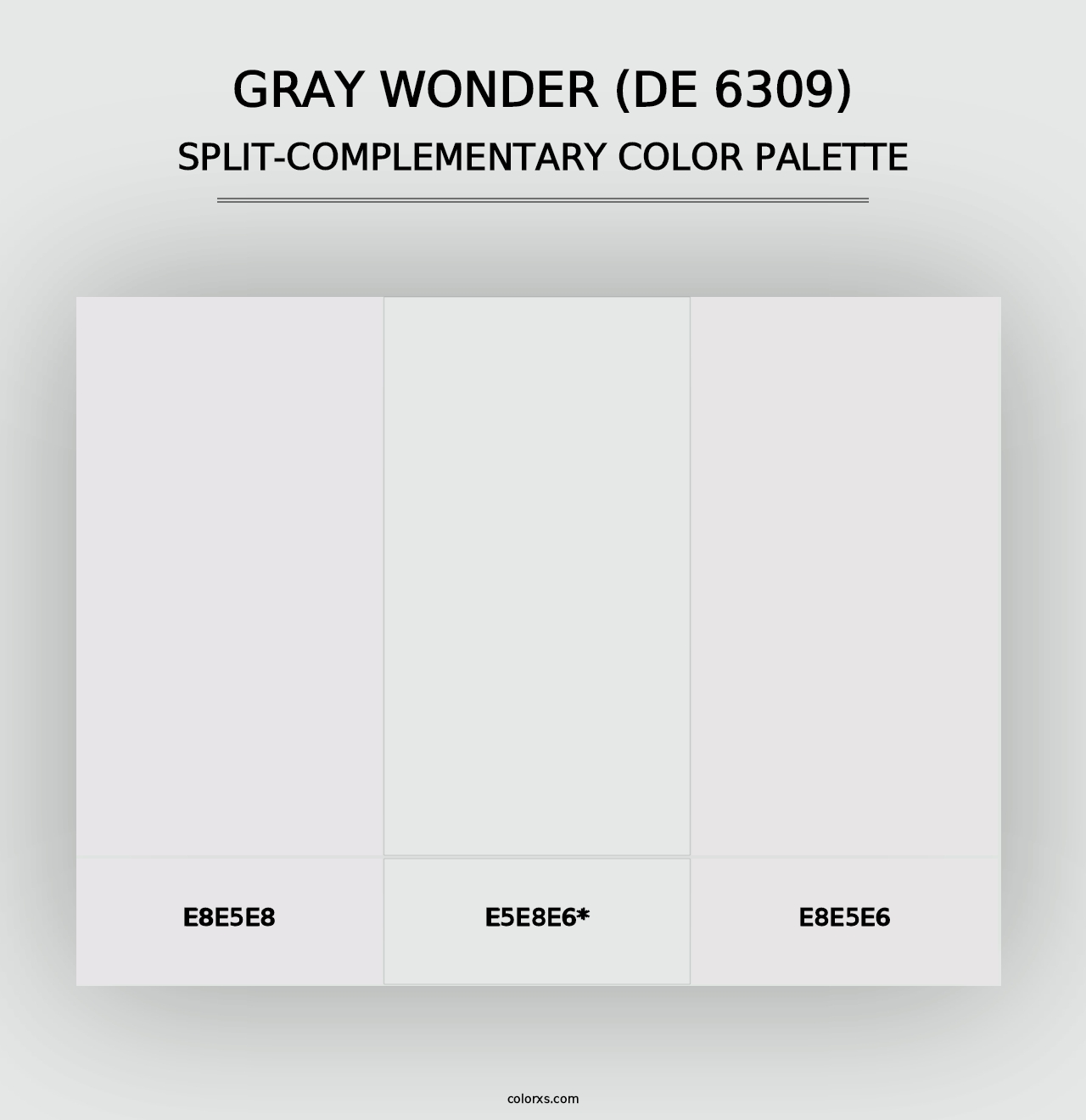 Gray Wonder (DE 6309) - Split-Complementary Color Palette