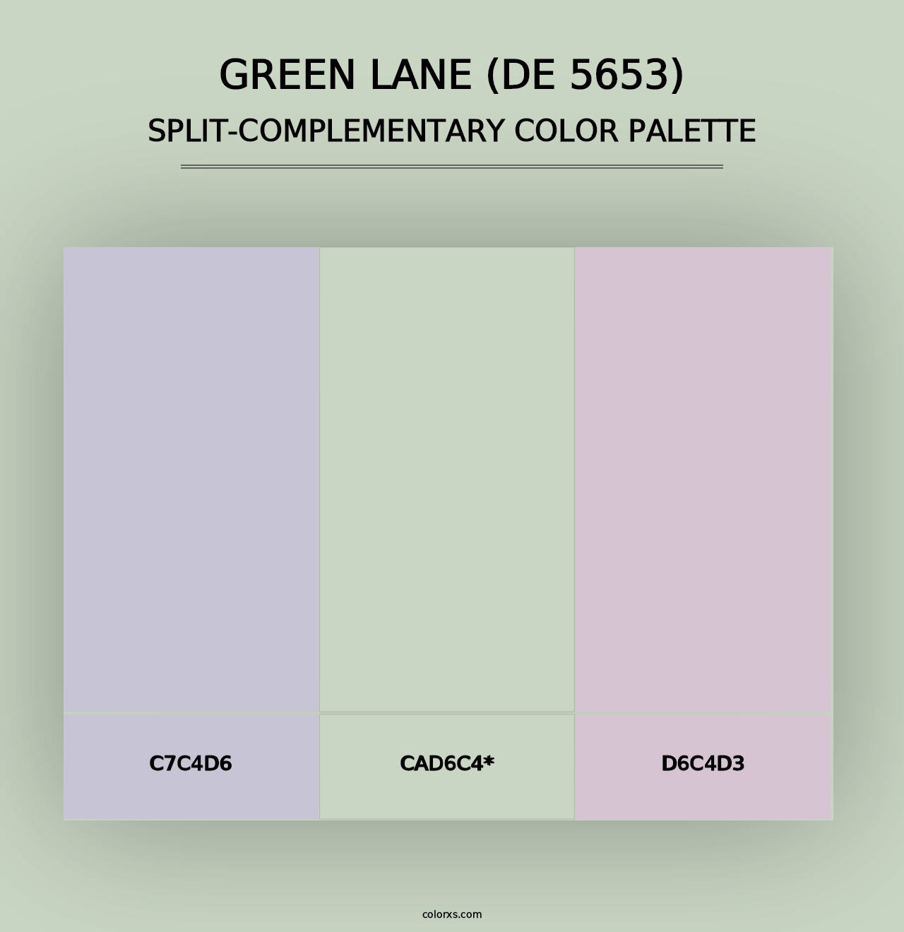 Green Lane (DE 5653) - Split-Complementary Color Palette