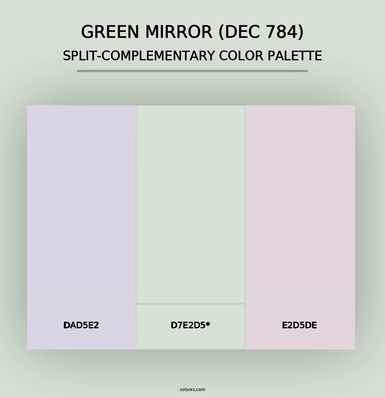 Green Mirror (DEC 784) - Split-Complementary Color Palette