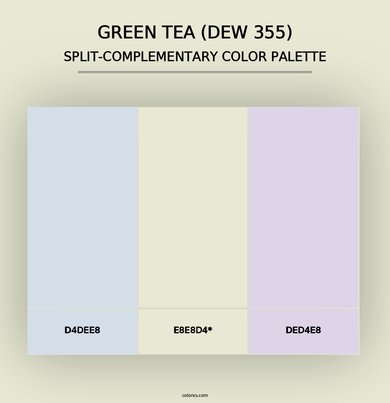 Green Tea (DEW 355) - Split-Complementary Color Palette