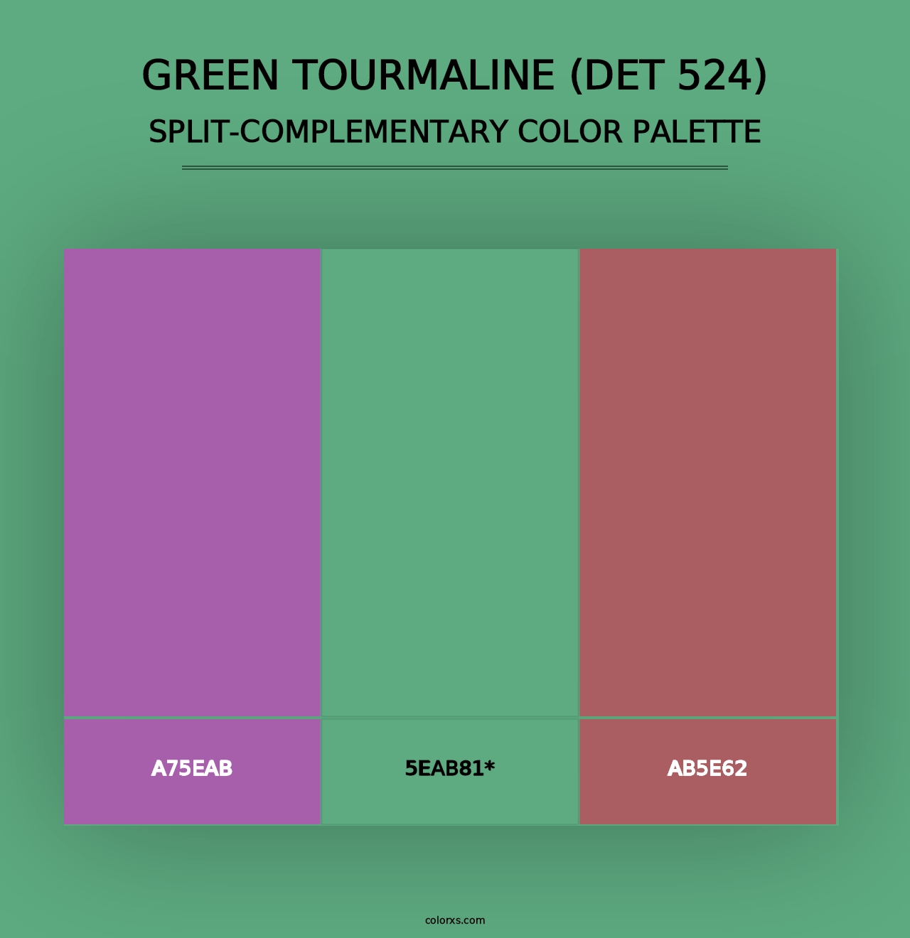 Green Tourmaline (DET 524) - Split-Complementary Color Palette