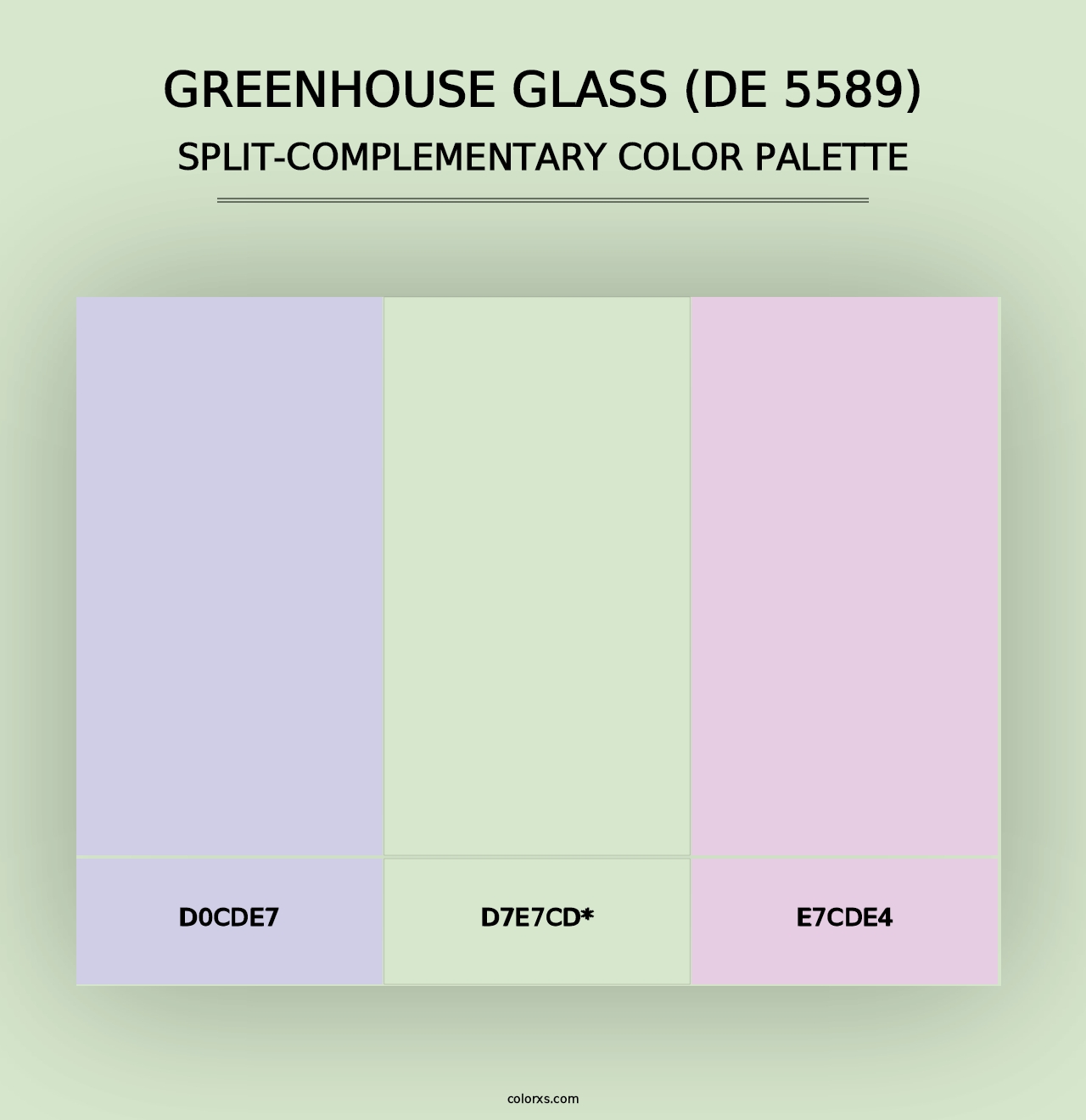 Greenhouse Glass (DE 5589) - Split-Complementary Color Palette