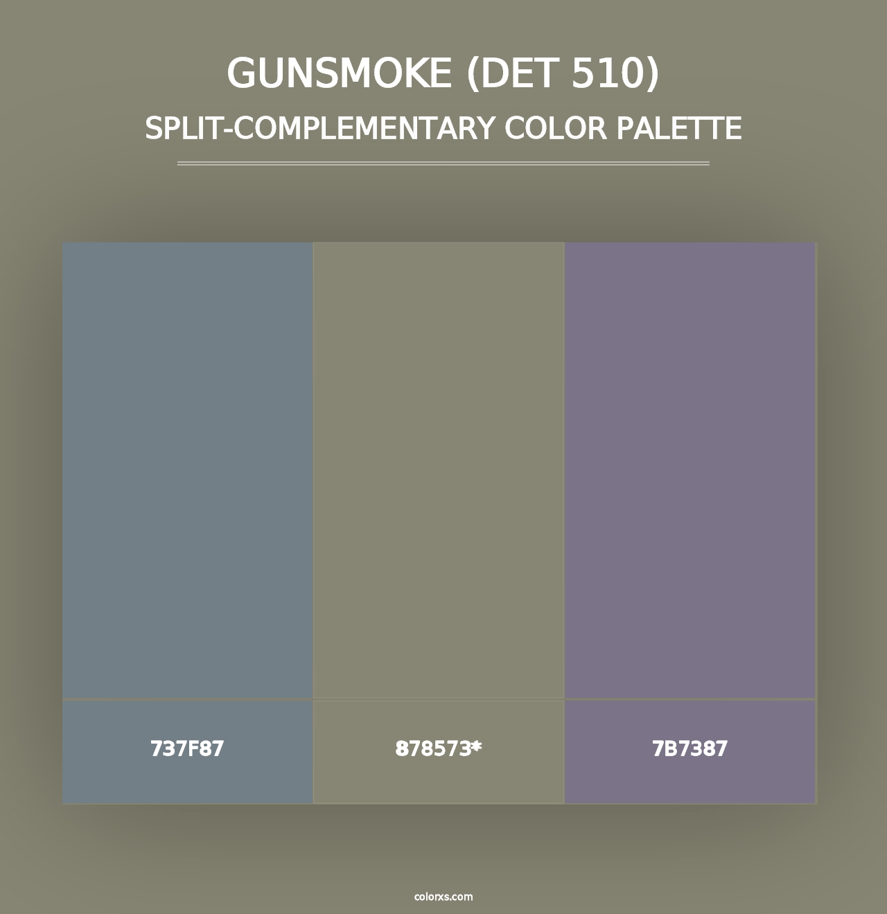 Gunsmoke (DET 510) - Split-Complementary Color Palette