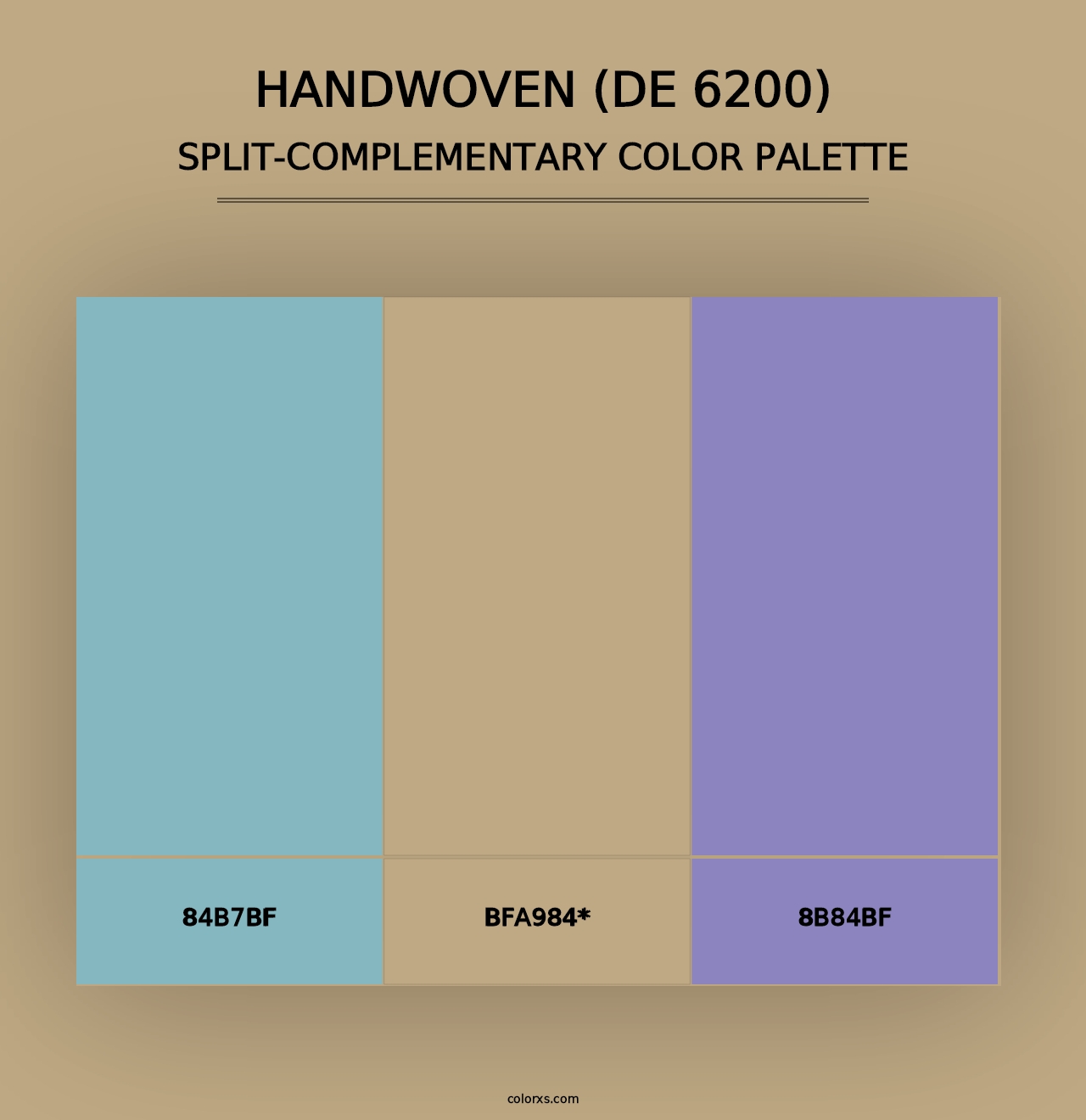 Handwoven (DE 6200) - Split-Complementary Color Palette